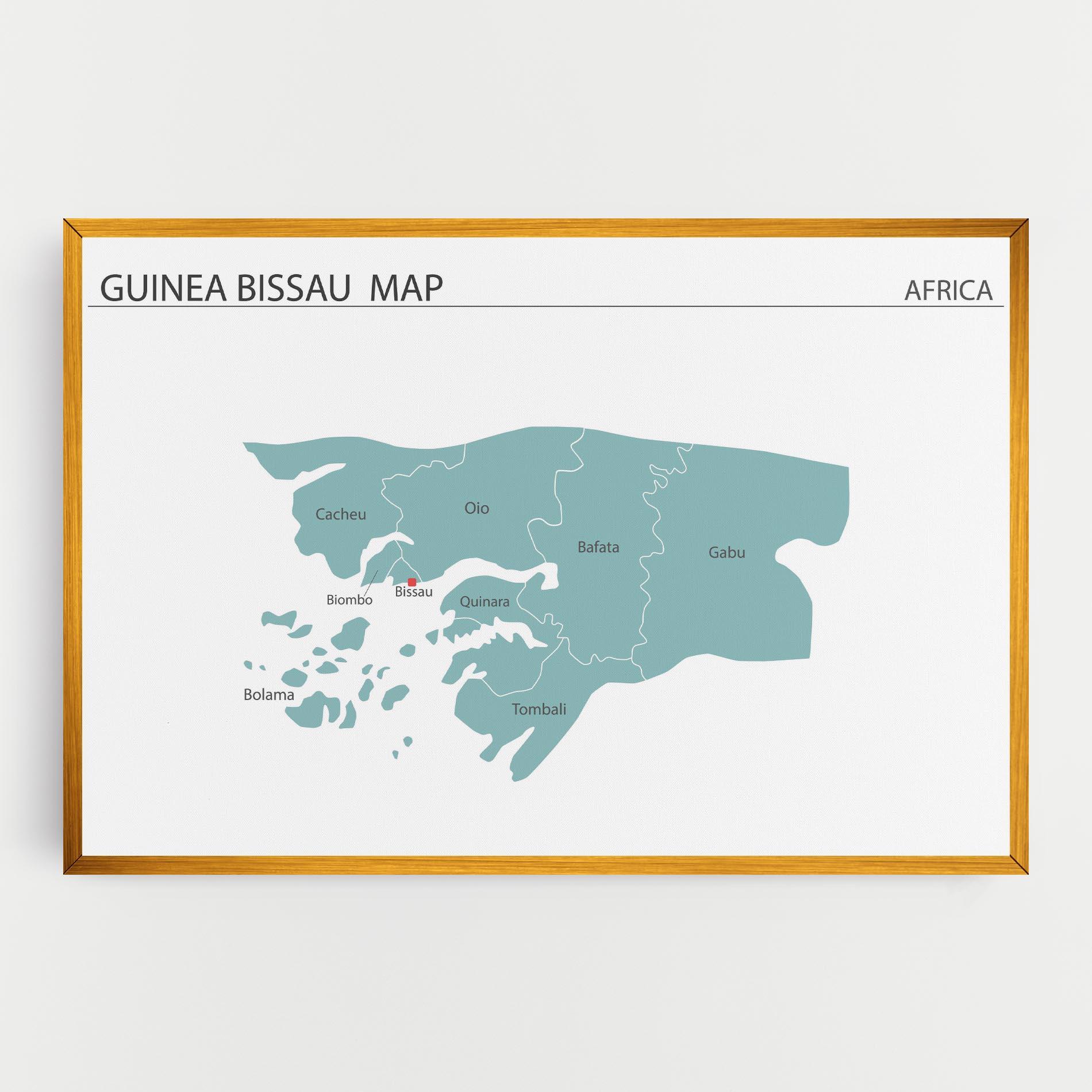 Obraz na Płótnie Guinea Bissau Map mockup 0