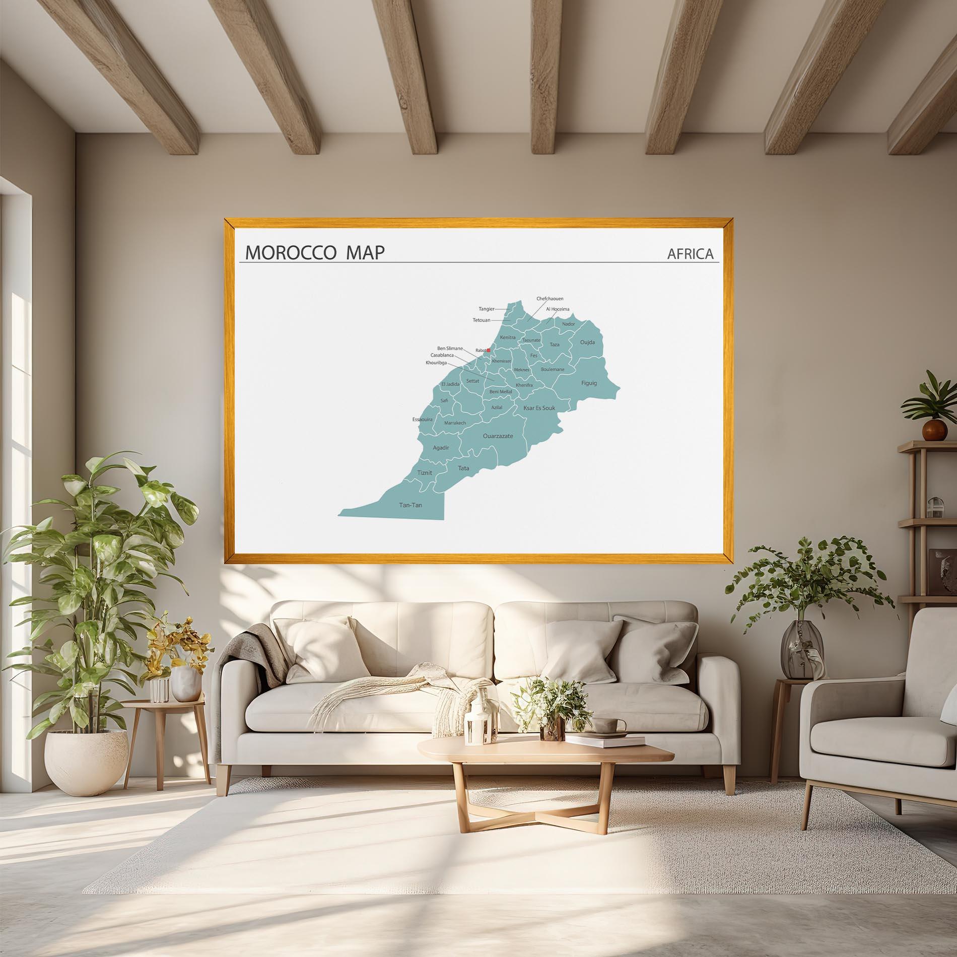 Obraz na Płótnie Morocco Map mockup 6