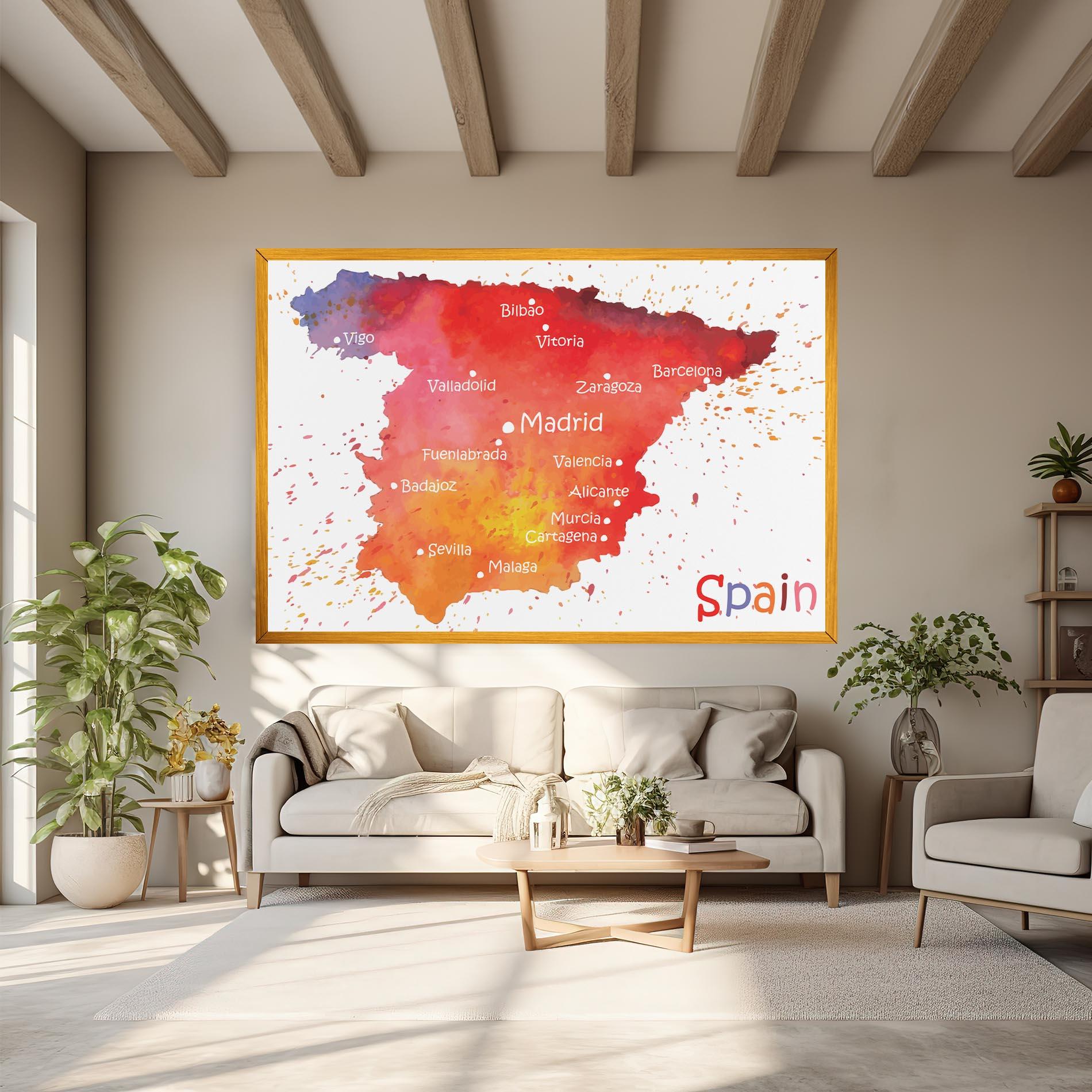 Obraz na Płótnie Spain Map mockup 6