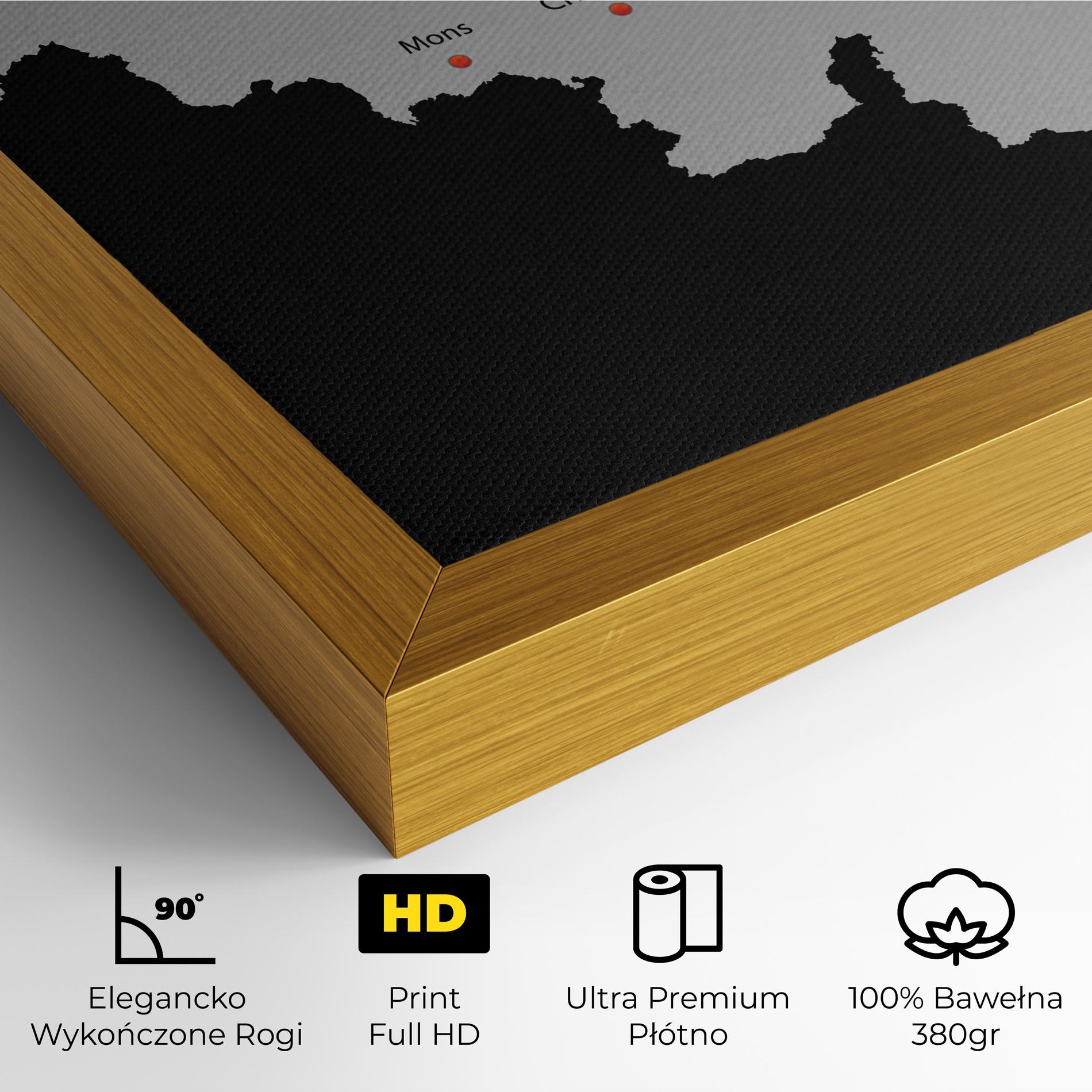 Obraz na Płótnie Belgium Map mockup 4