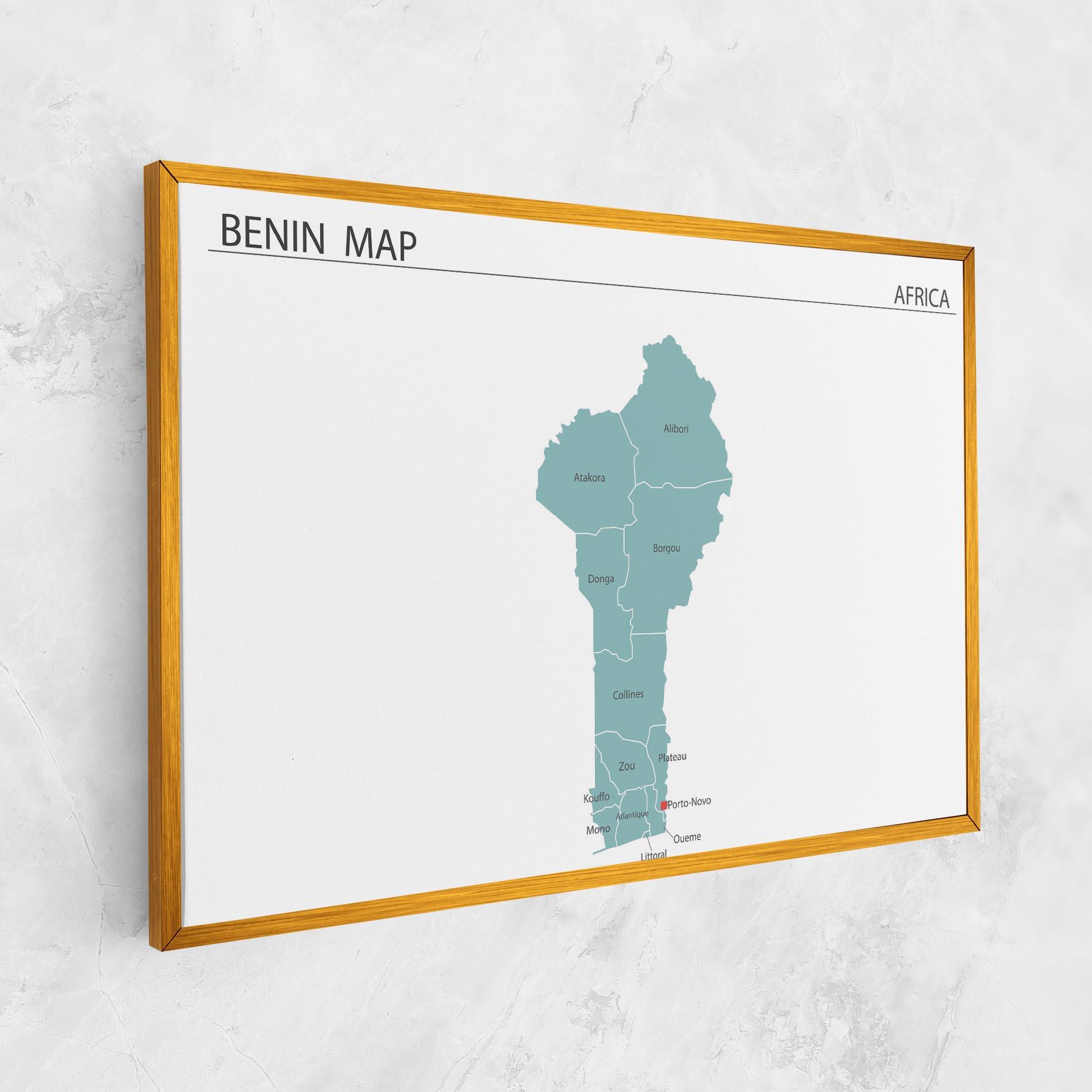 Obraz na Płótnie Benin Map mockup 1