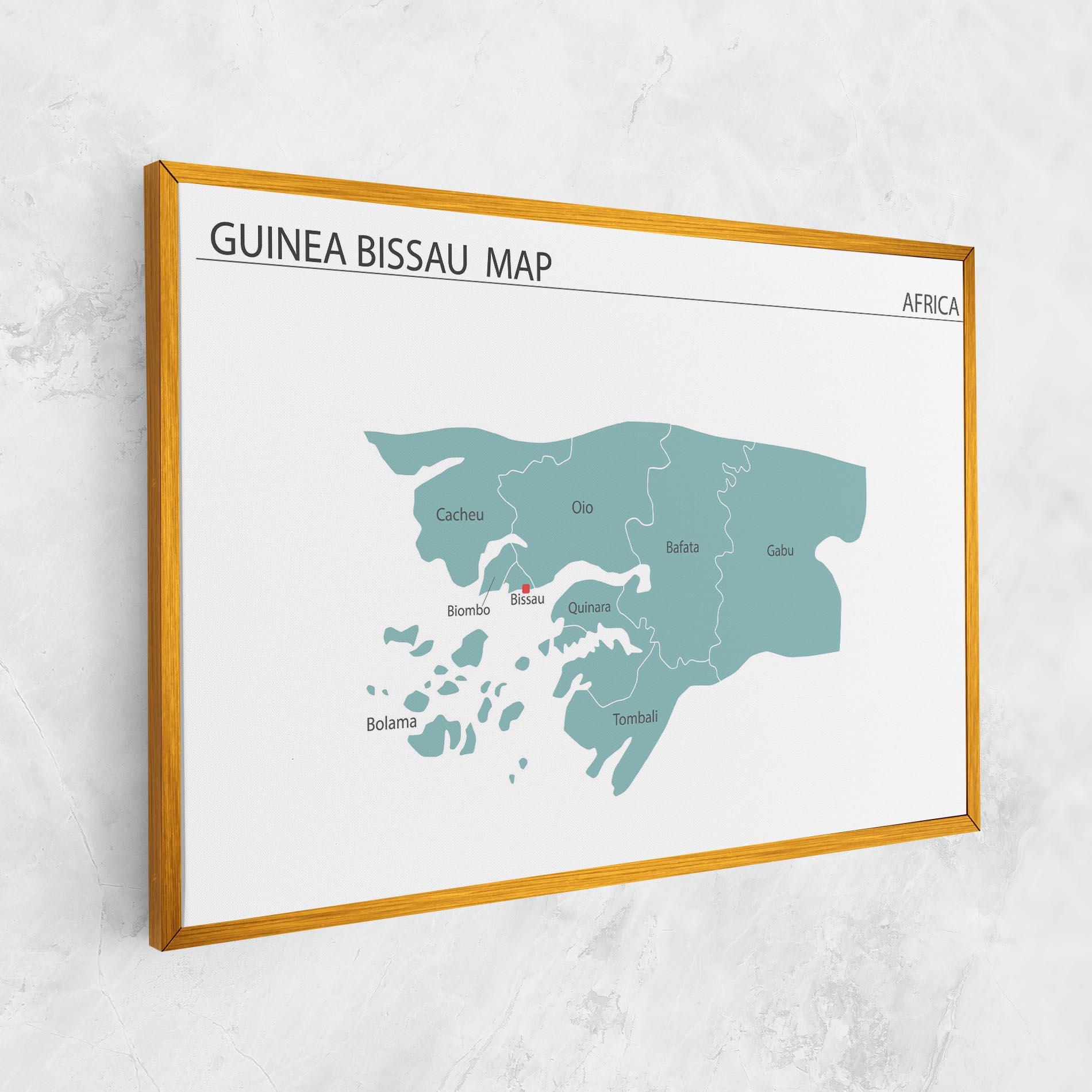 Obraz na Płótnie Guinea Bissau Map mockup 1