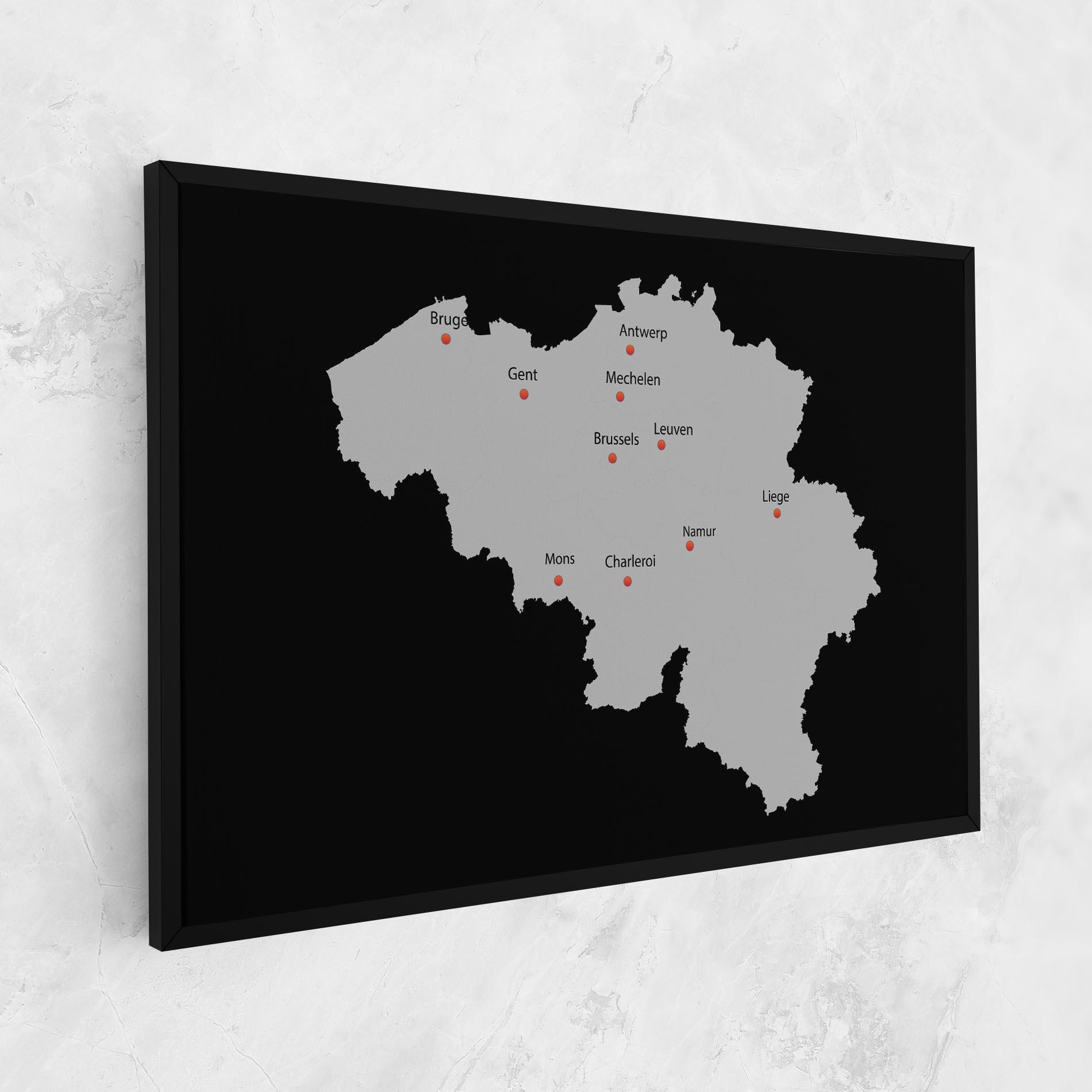 Obraz na Płótnie Belgium Map mockup 1
