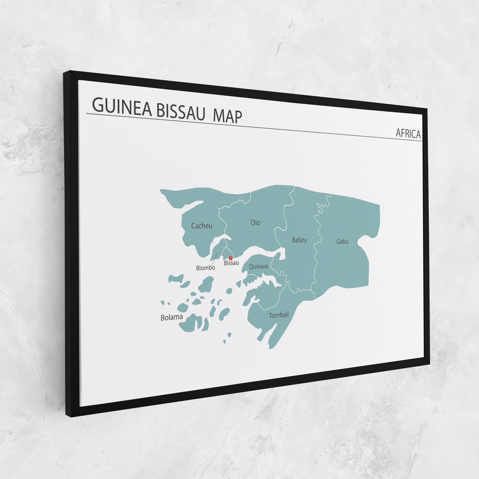 Obraz na Płótnie Guinea Bissau Map mockup 1