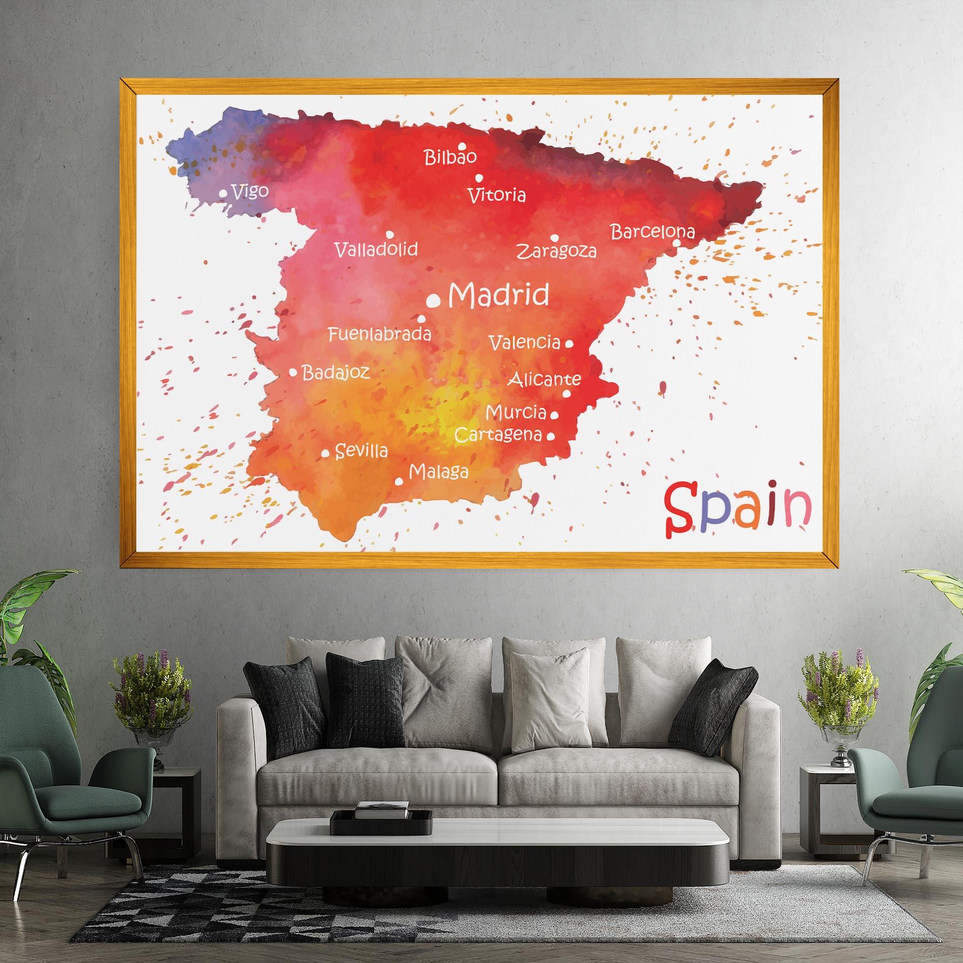 Obraz na Płótnie Spain Map mockup 7