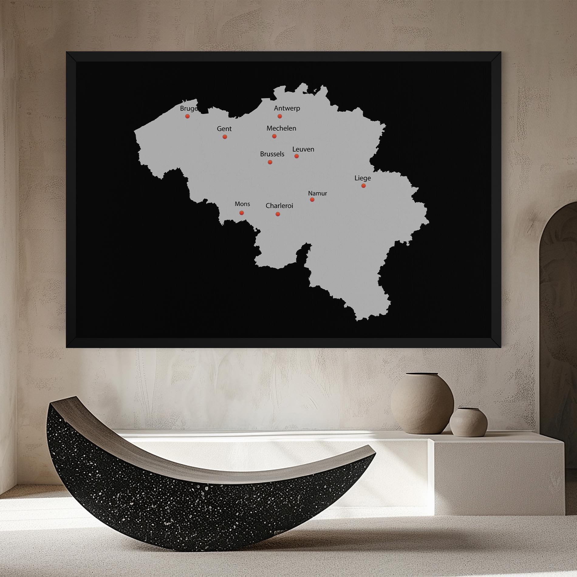 Obraz na Płótnie Belgium Map mockup 8