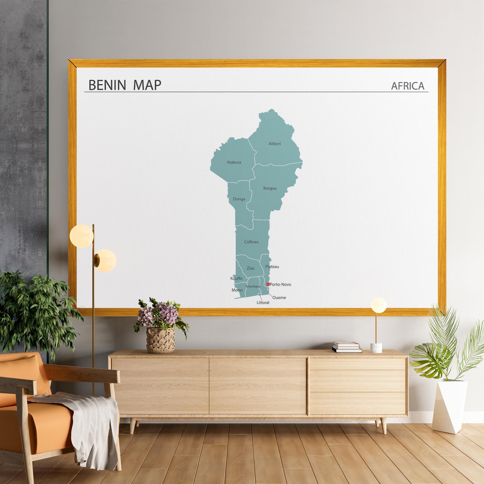 Obraz na Płótnie Benin Map mockup 9