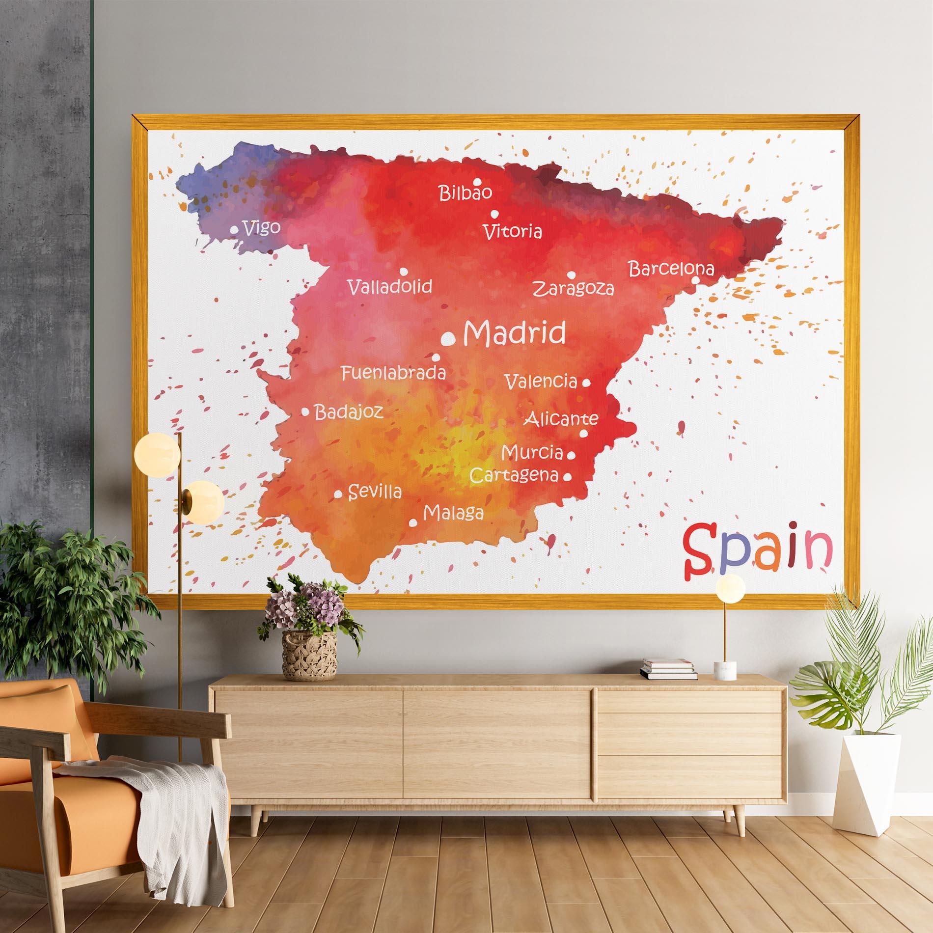 Obraz na Płótnie Spain Map mockup 9