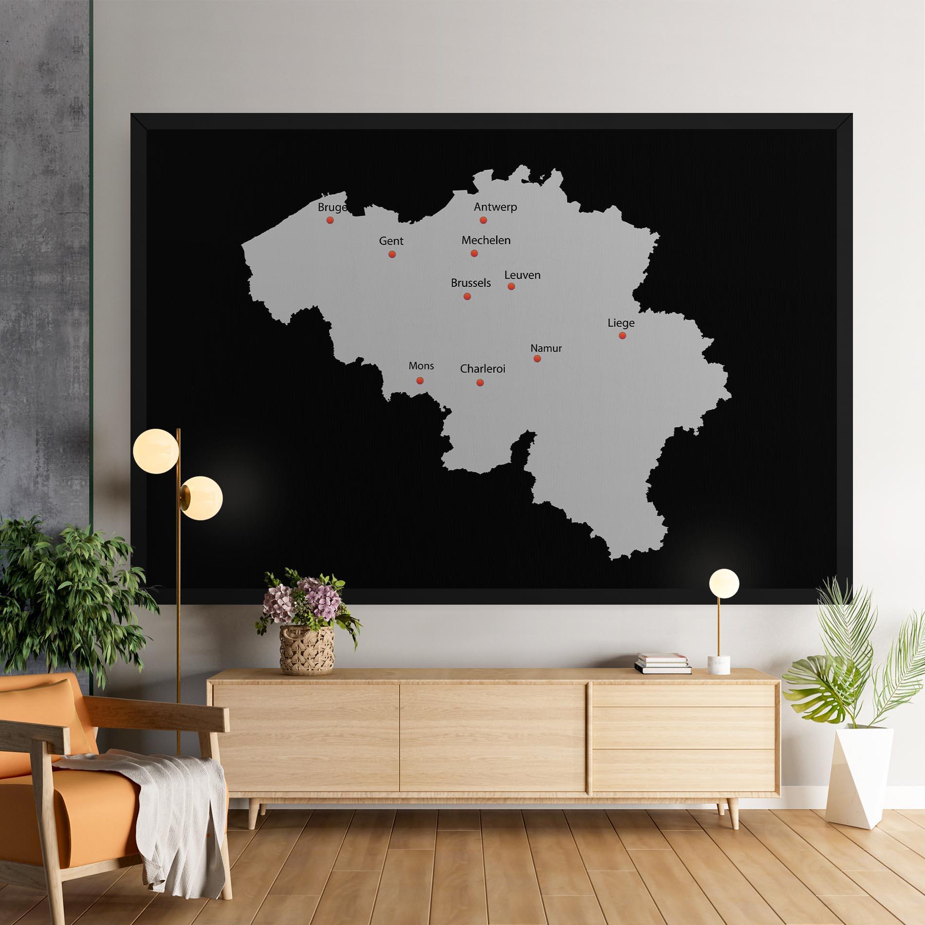 Obraz na Płótnie Belgium Map mockup 9