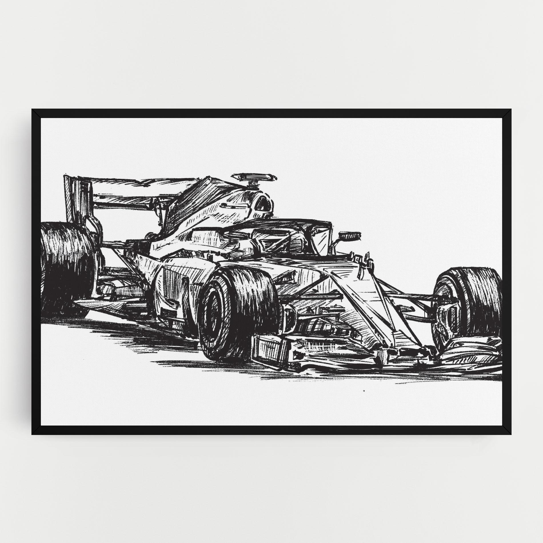 Obraz na Płótnie Black Line F1 mockup 0