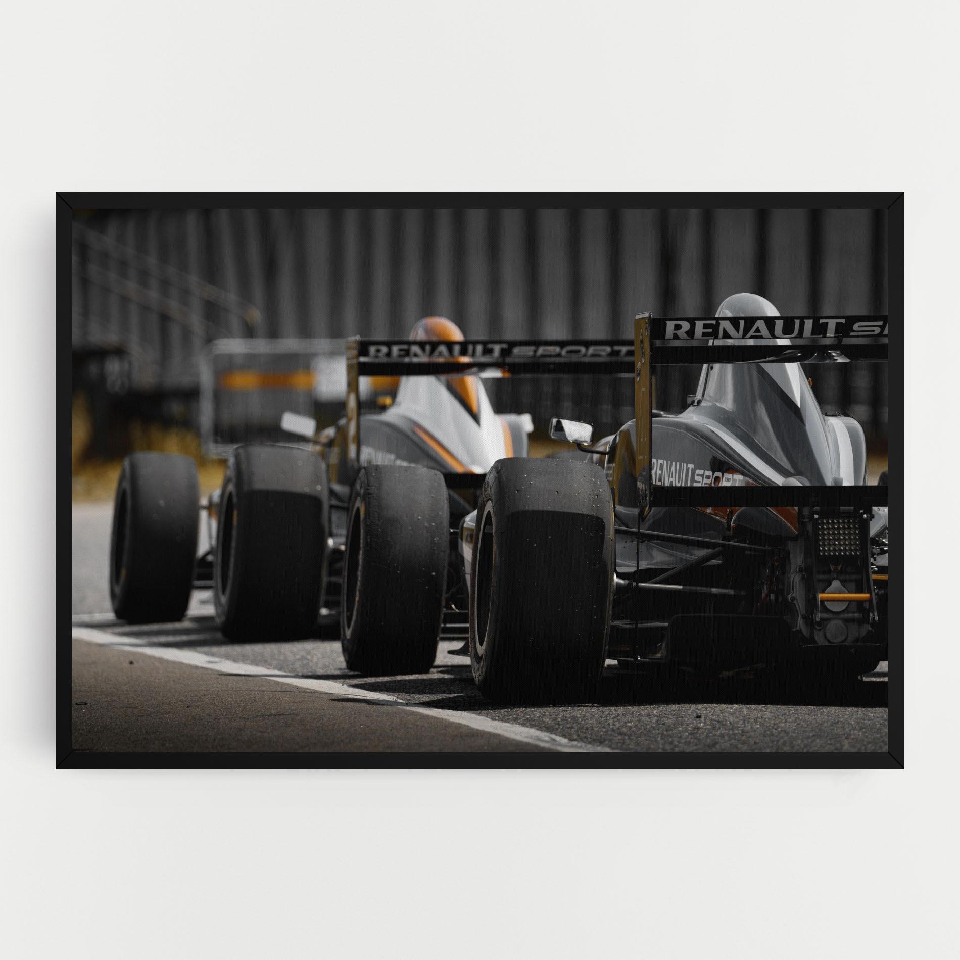 Obraz na Płótnie Grey F1 Cars mockup 0