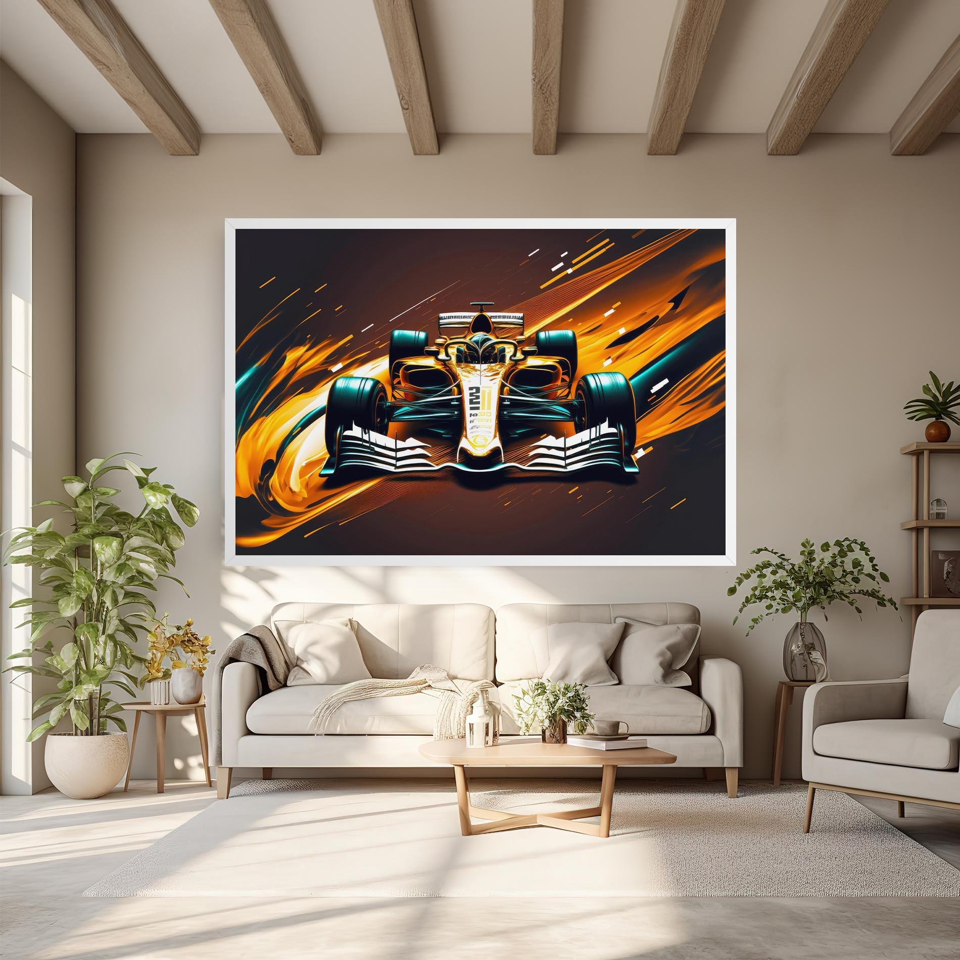 Obraz na Płótnie Orange Racing Car mockup 6