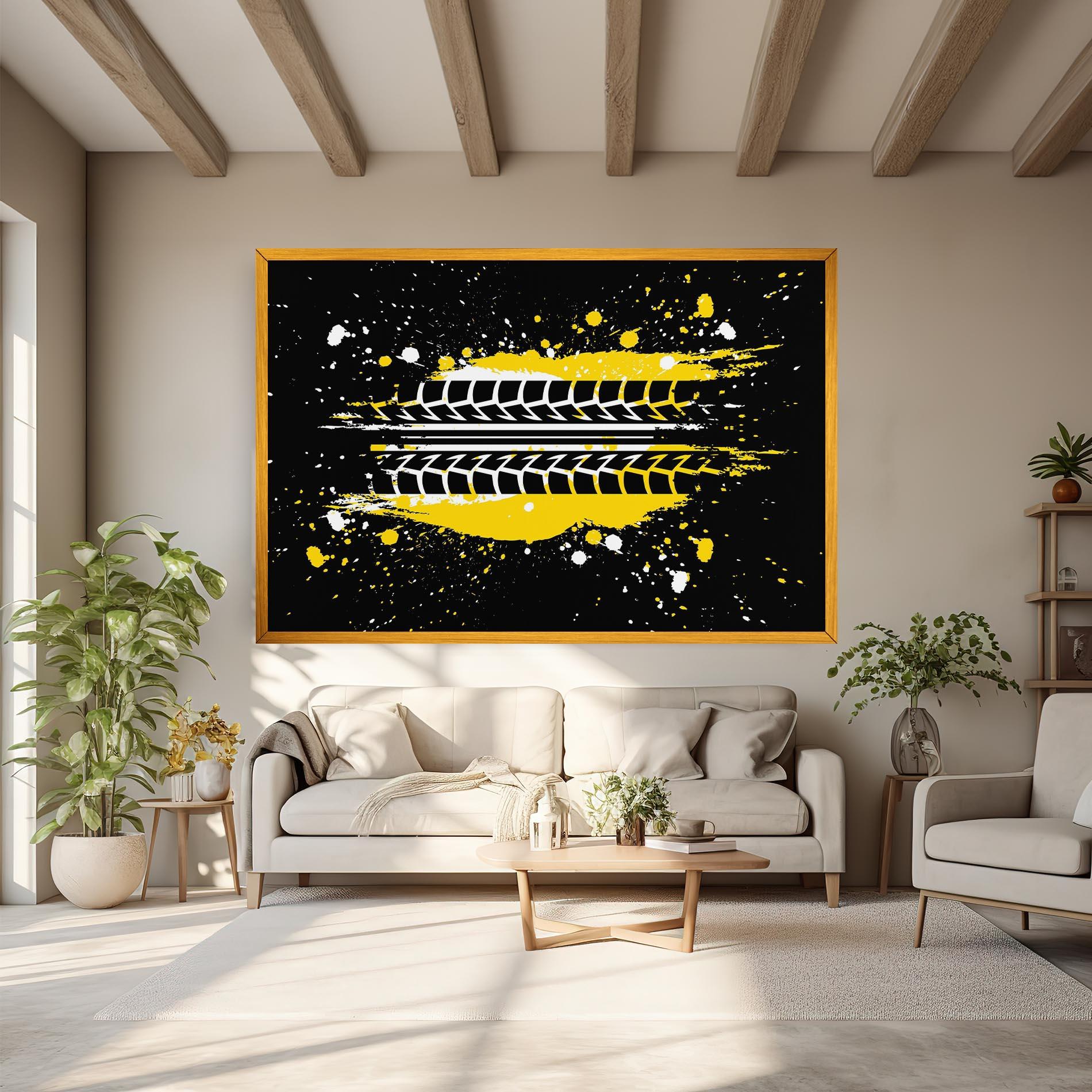 Obraz na Płótnie Yellow Traces mockup 6