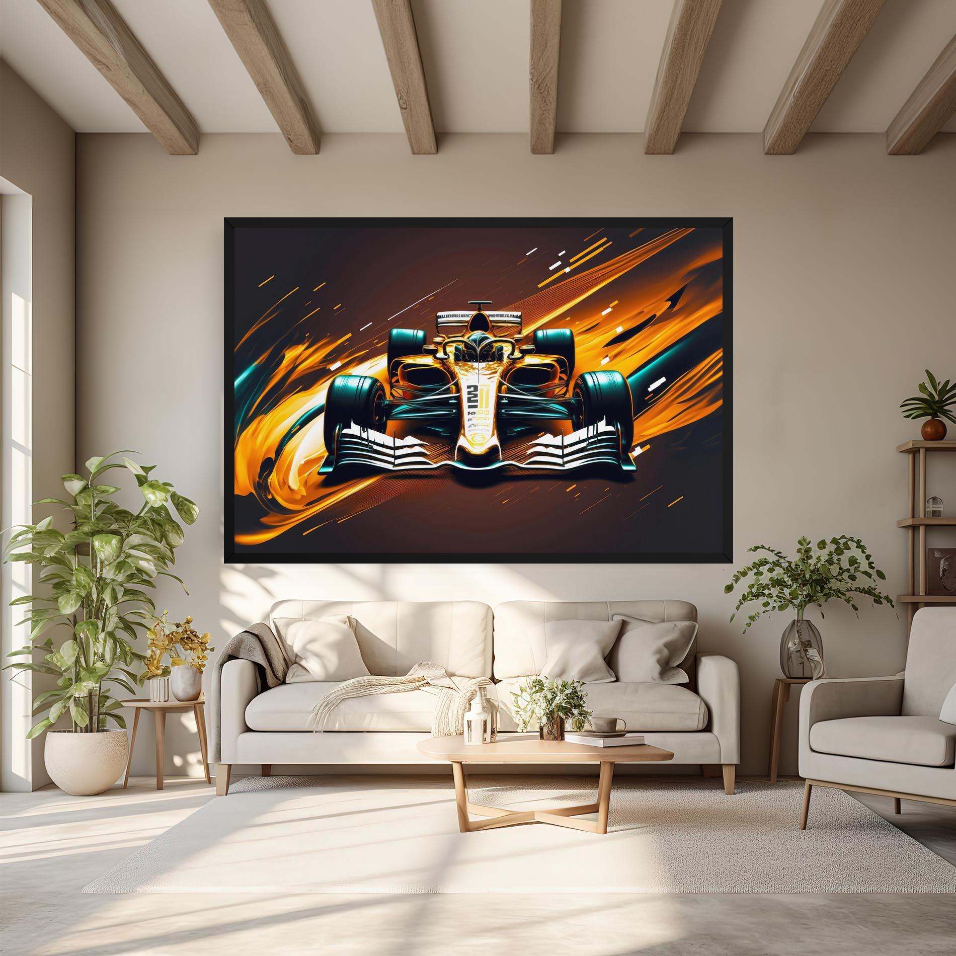 Obraz na Płótnie Orange Racing Car mockup 6