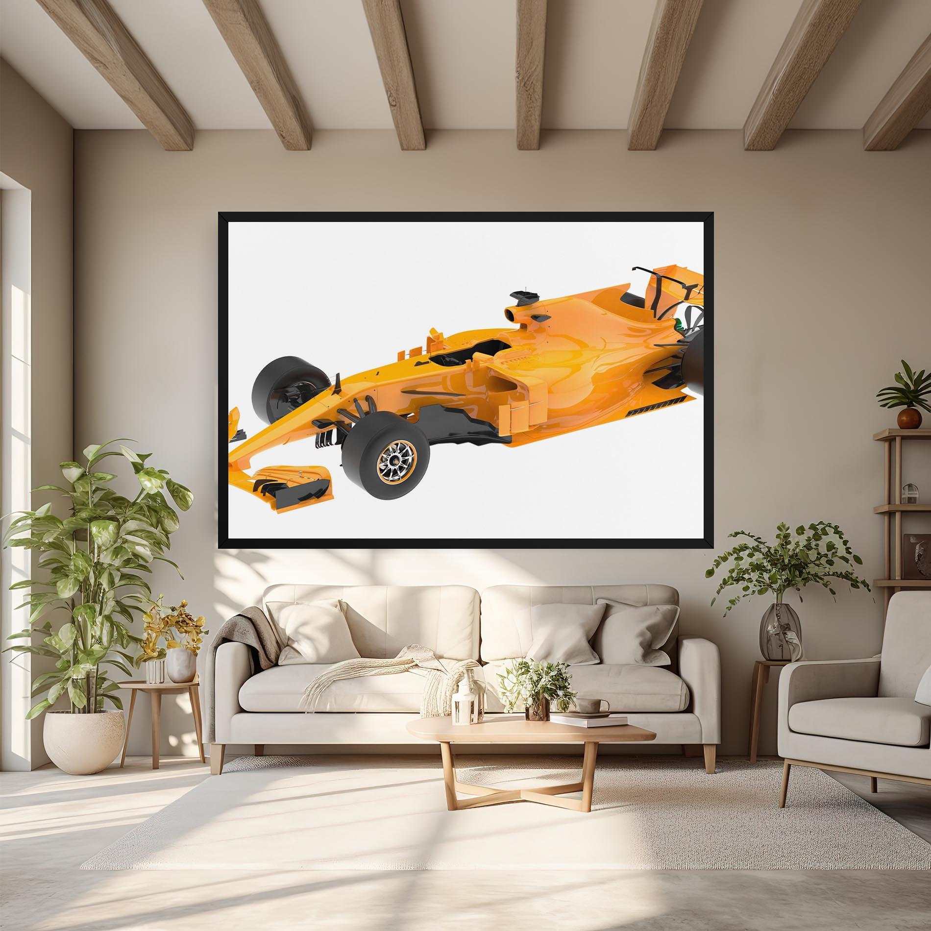Obraz na Płótnie Yellow F1 Toy mockup 6