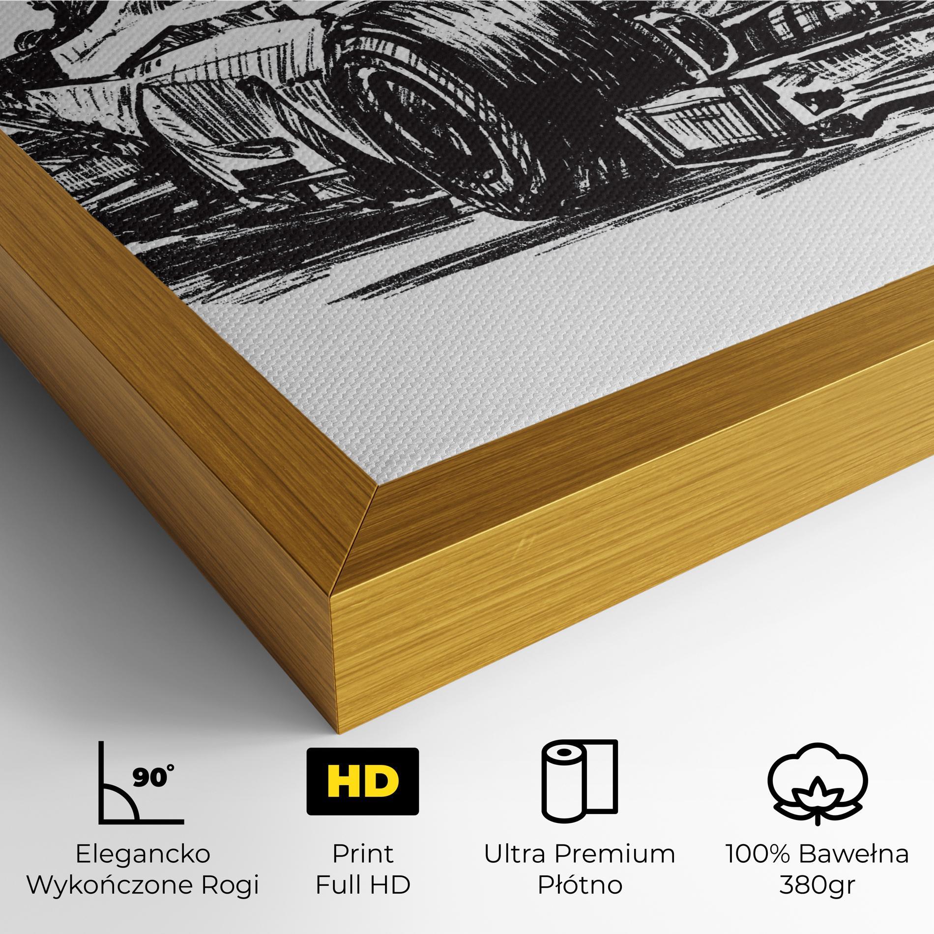 Obraz na Płótnie Black Line F1 mockup 4