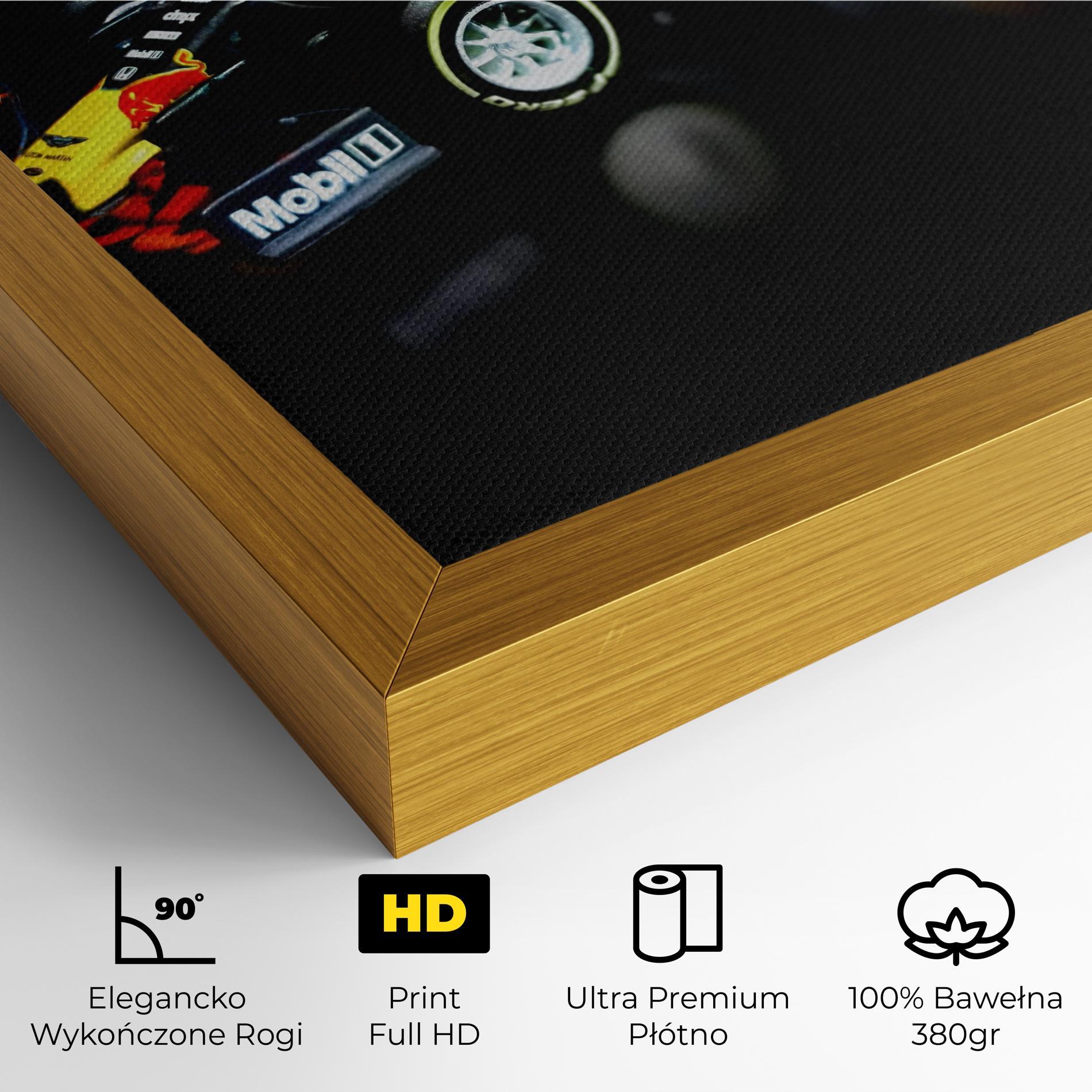 Obraz na Płótnie Black Yellow F1 mockup 4