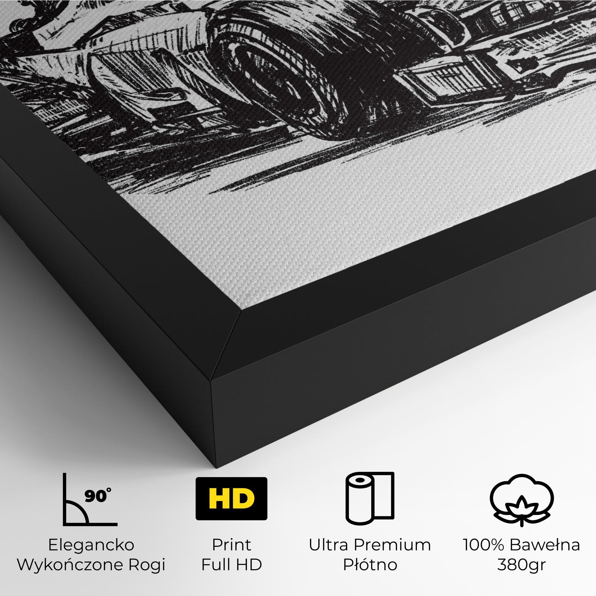 Obraz na Płótnie Black Line F1 mockup 4