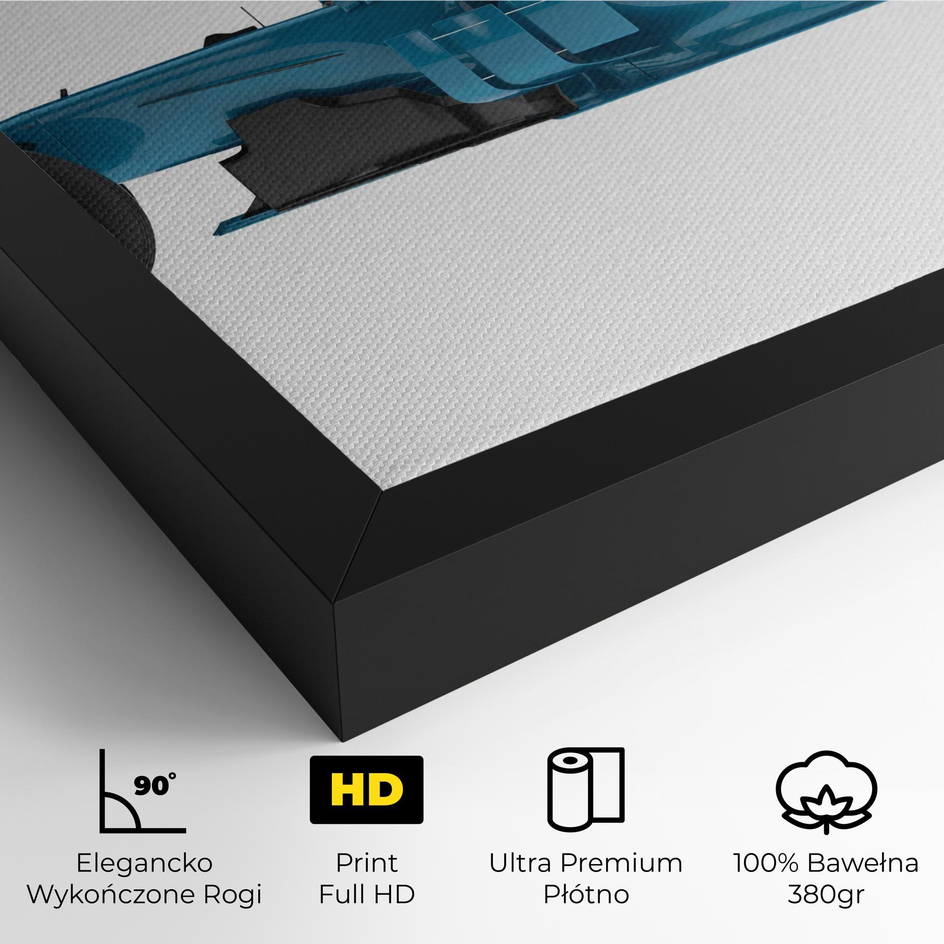 Obraz na Płótnie Blue F1 Toy mockup 4