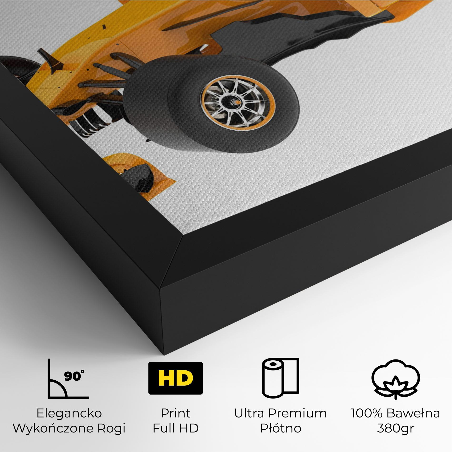 Obraz na Płótnie Yellow F1 Toy mockup 4