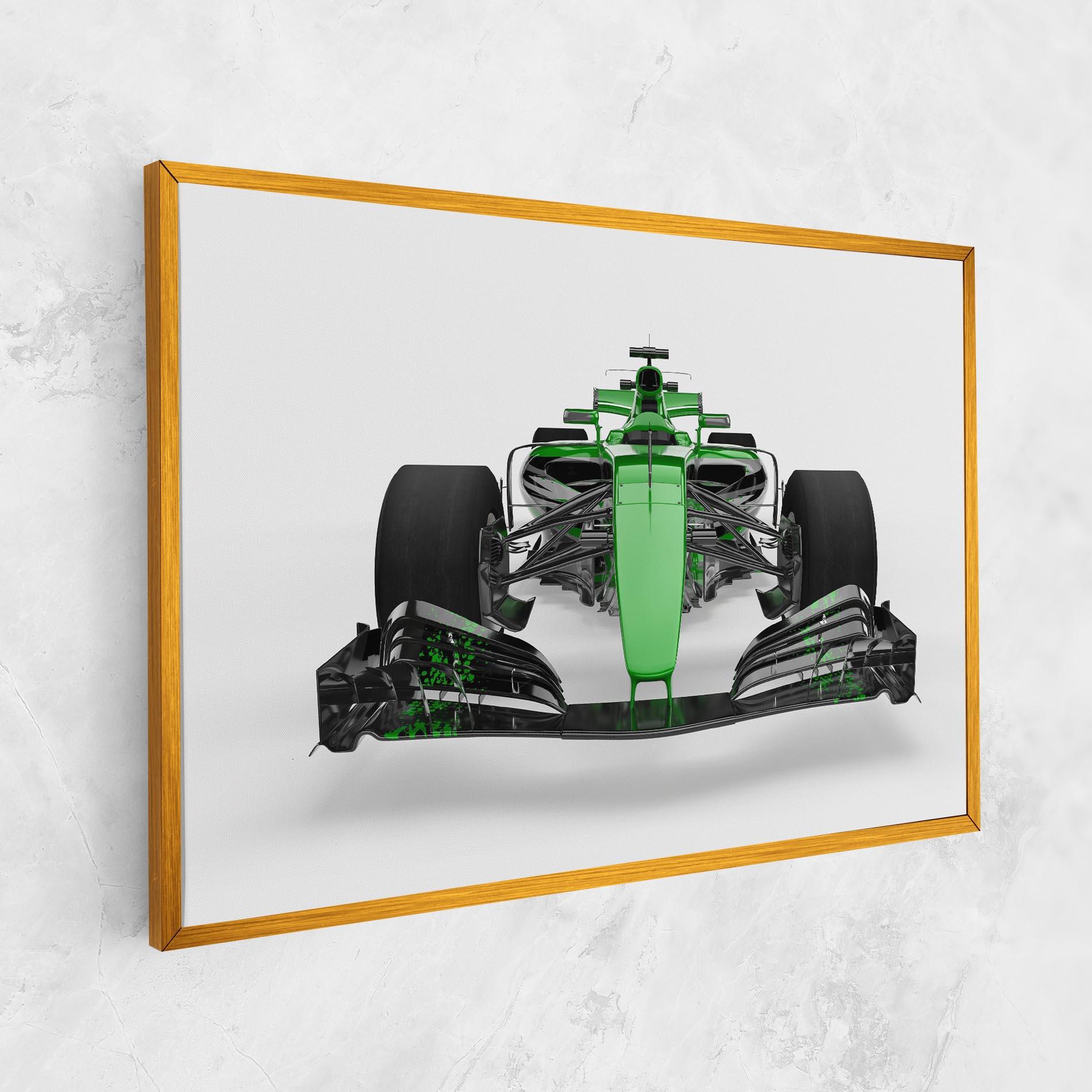 Obraz na Płótnie Green F1 Car mockup 1