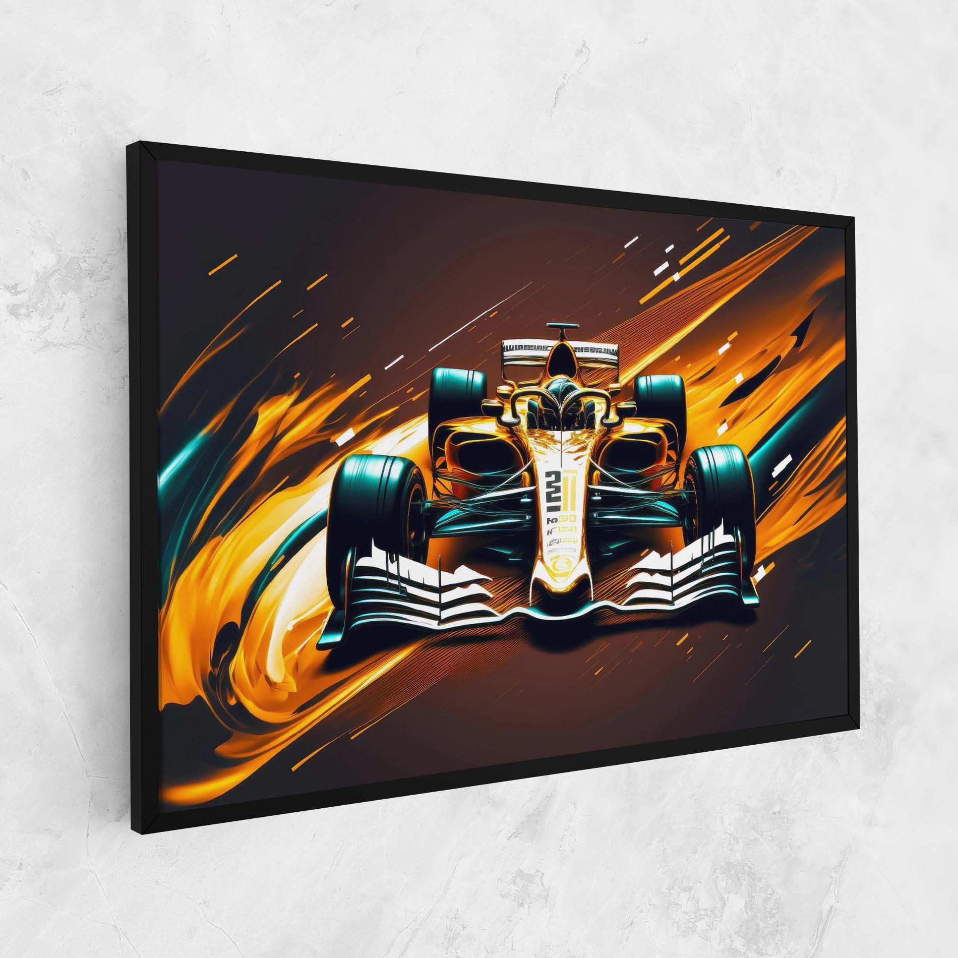 Obraz na Płótnie Orange Racing Car mockup 1