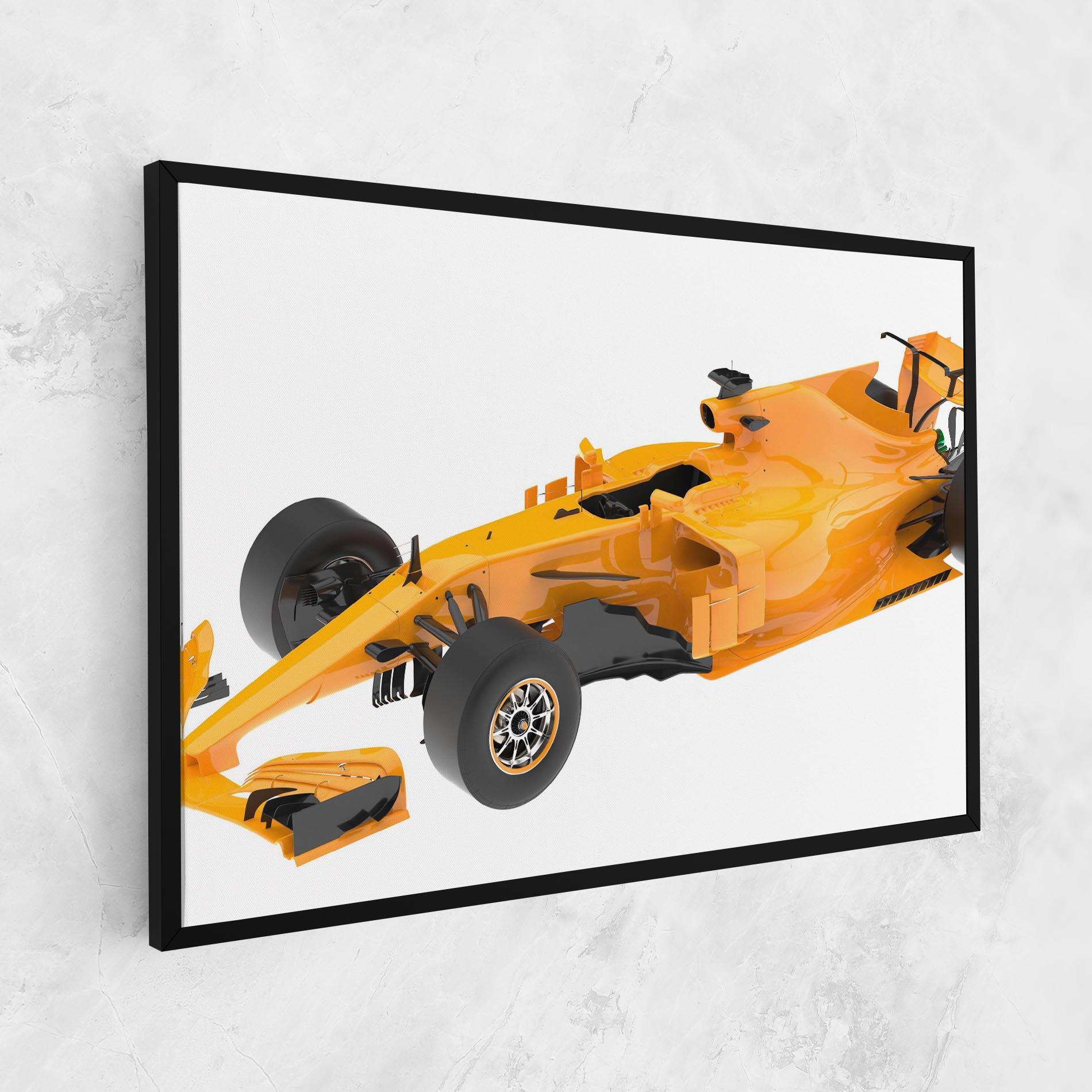 Obraz na Płótnie Yellow F1 Toy mockup 1
