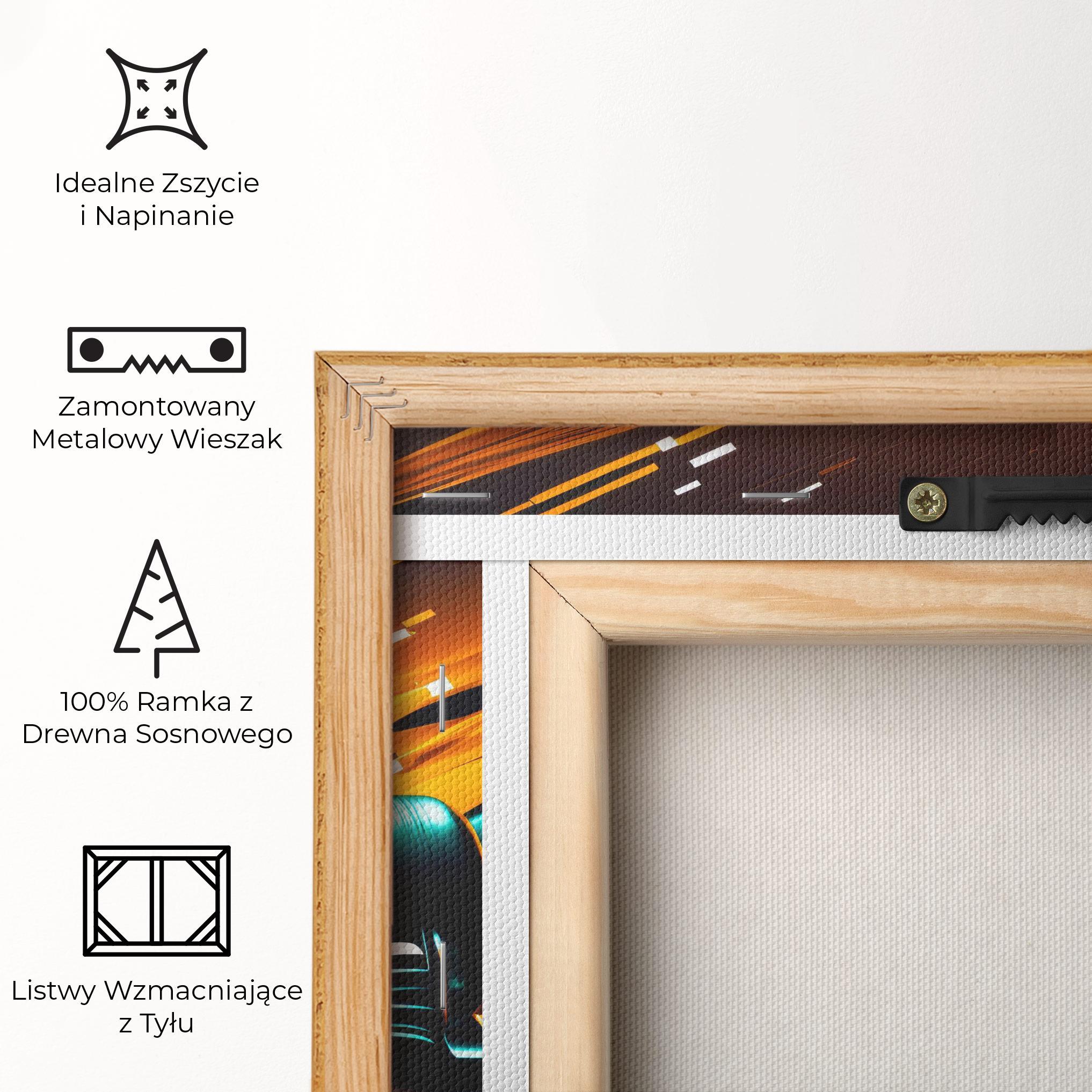 Obraz na Płótnie Orange Racing Car mockup 5