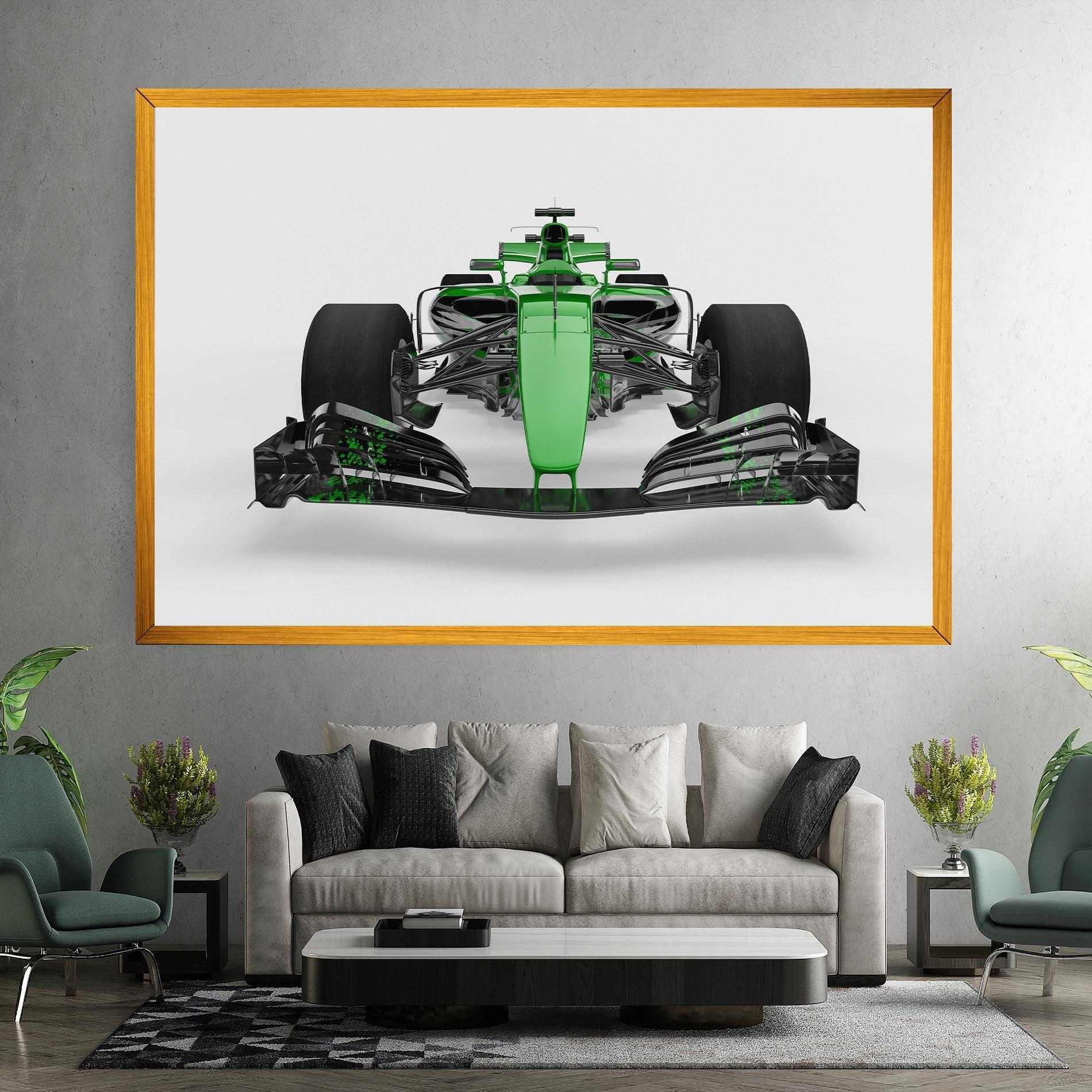 Obraz na Płótnie Green F1 Car mockup 7