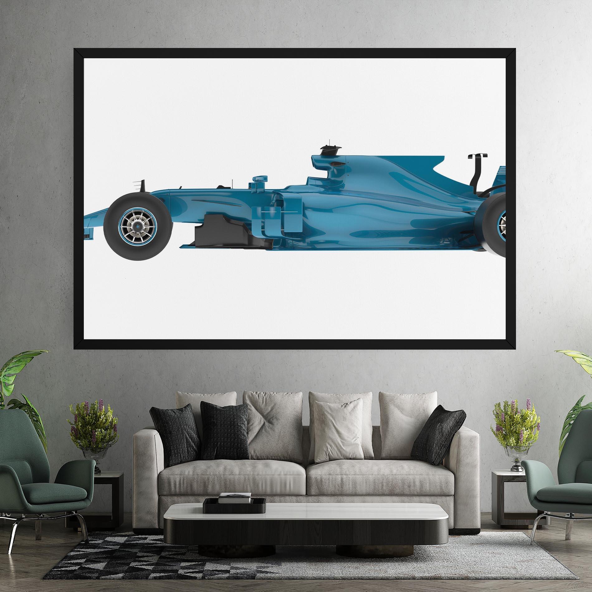 Obraz na Płótnie Blue F1 Toy mockup 7