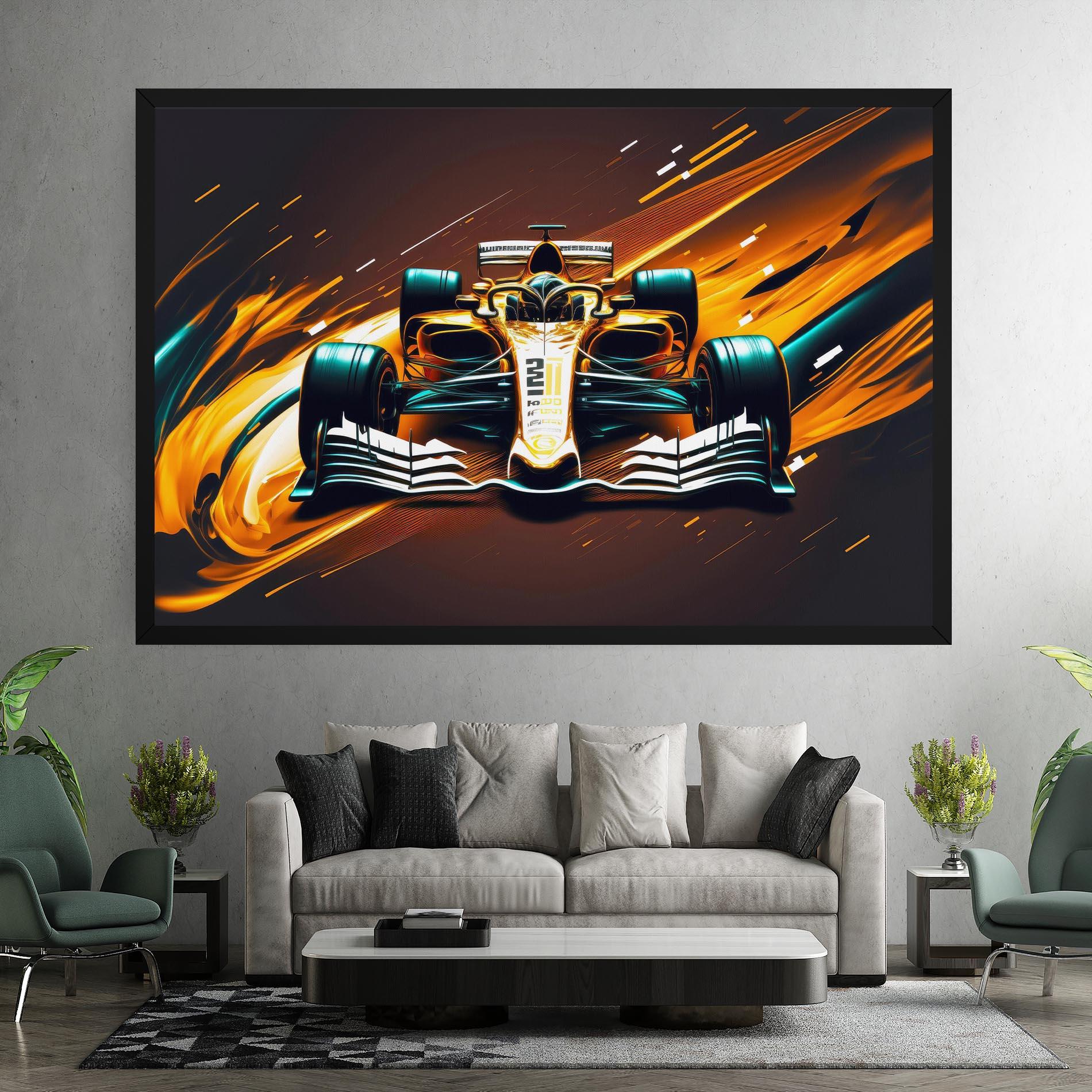 Obraz na Płótnie Orange Racing Car mockup 7