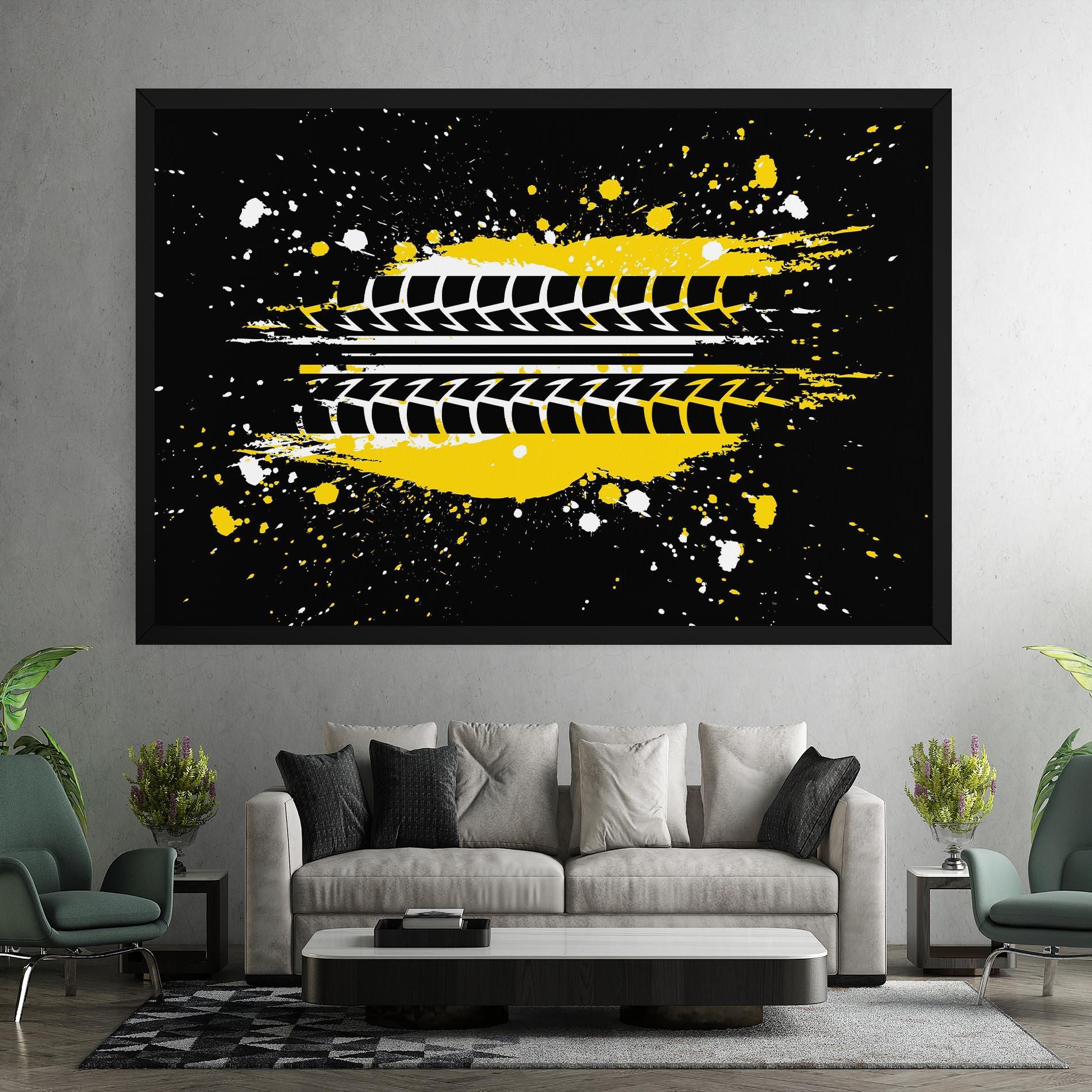 Obraz na Płótnie Yellow Traces mockup 7