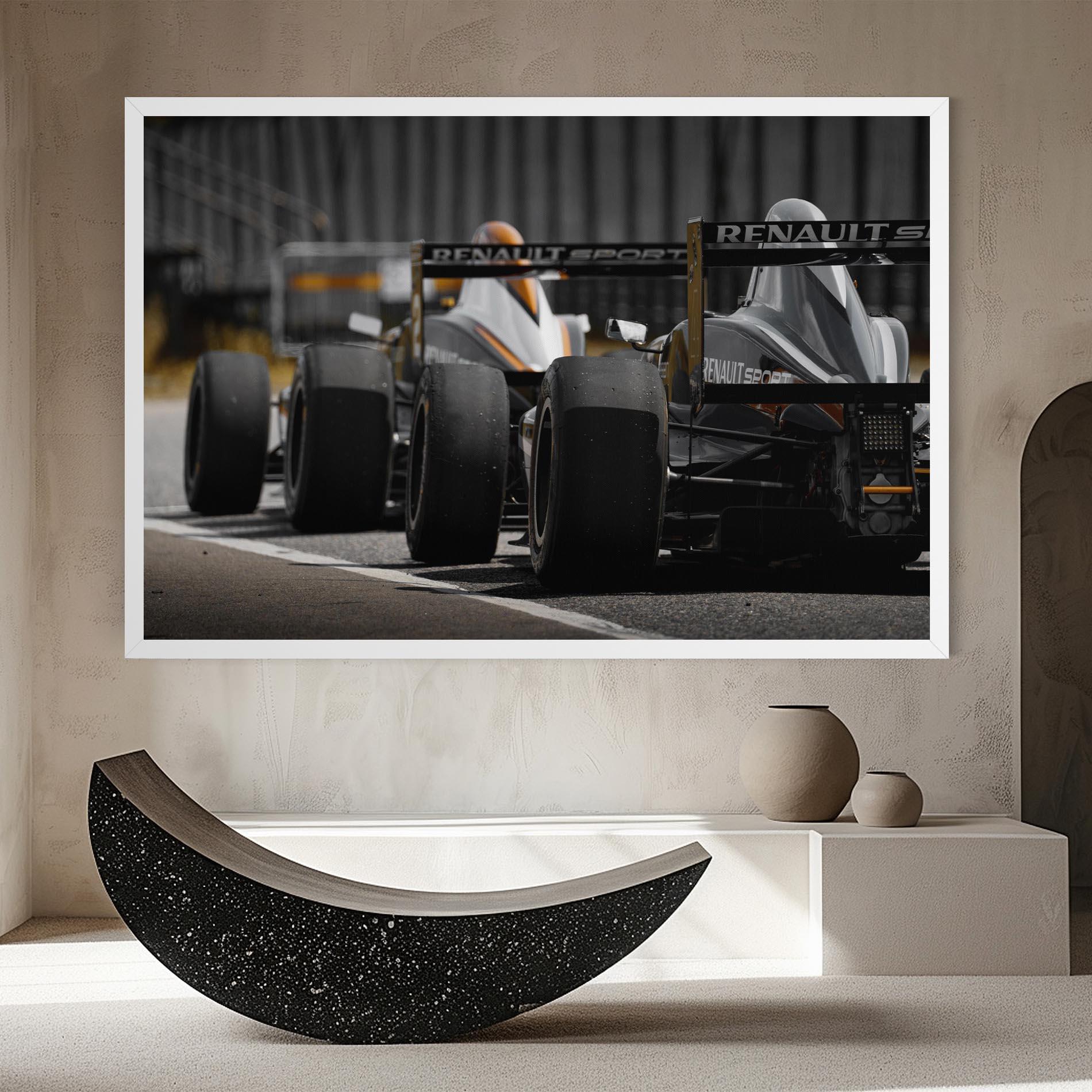 Obraz na Płótnie Grey F1 Cars mockup 8