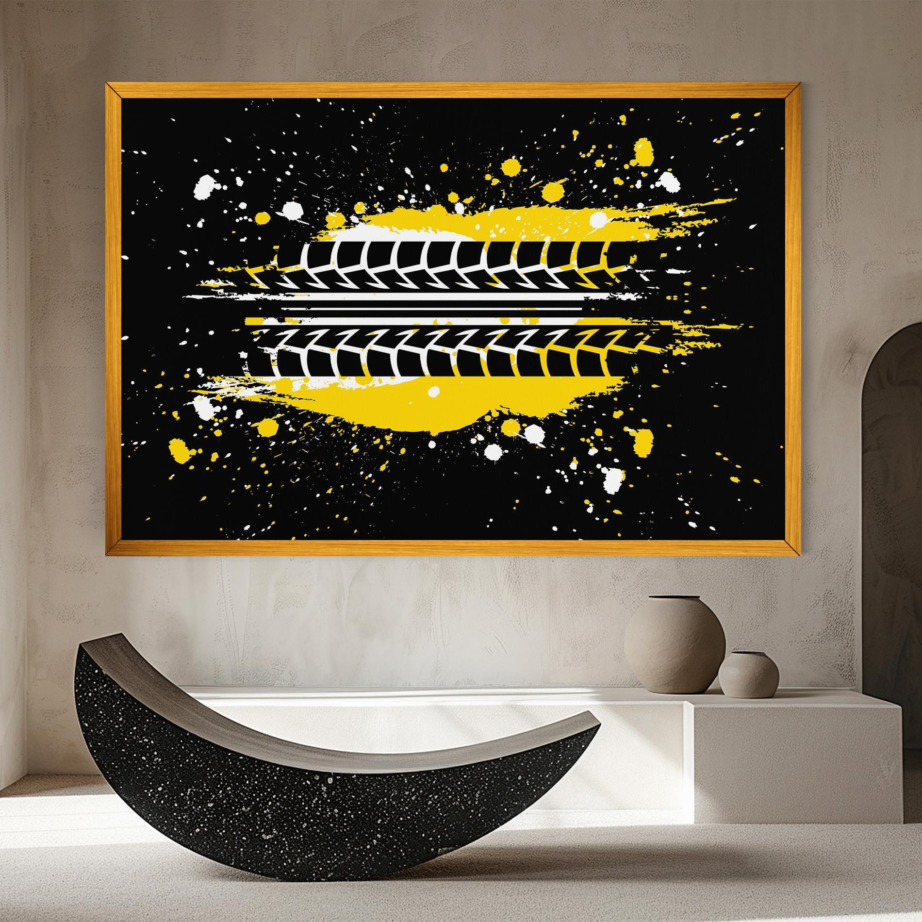 Obraz na Płótnie Yellow Traces mockup 8