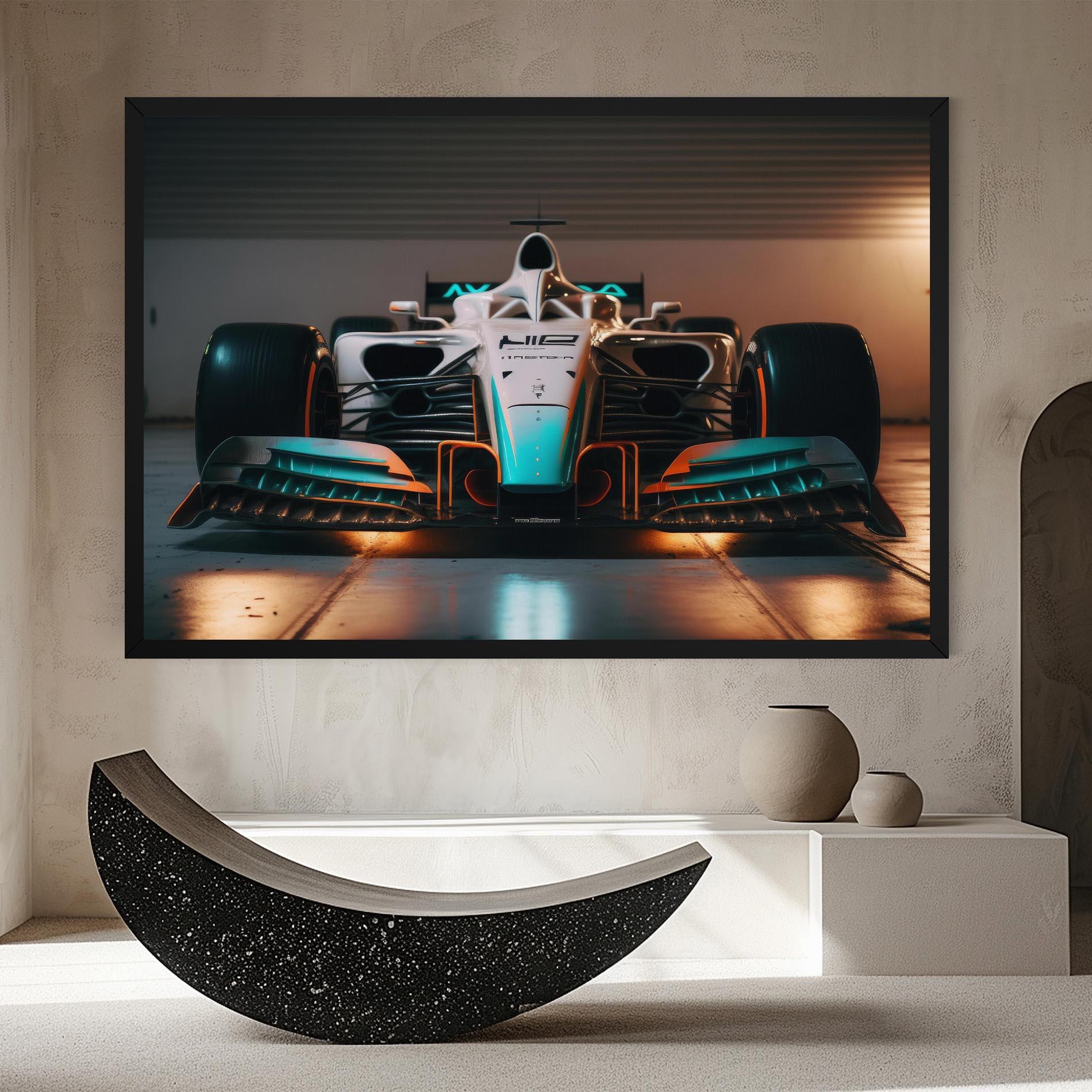 Obraz na Płótnie Blue White F1 mockup 8