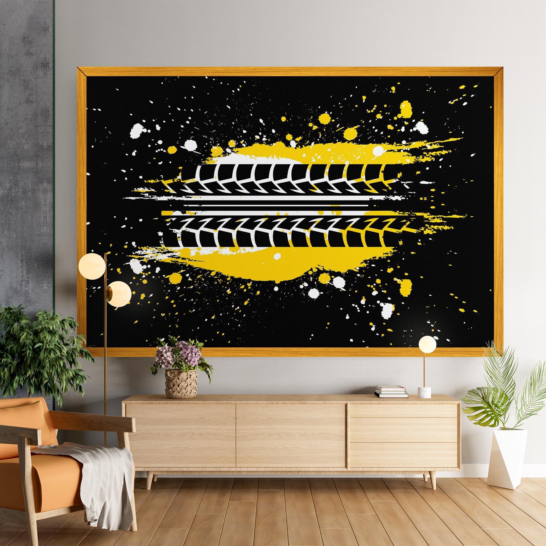 Obraz na Płótnie Yellow Traces mockup 9