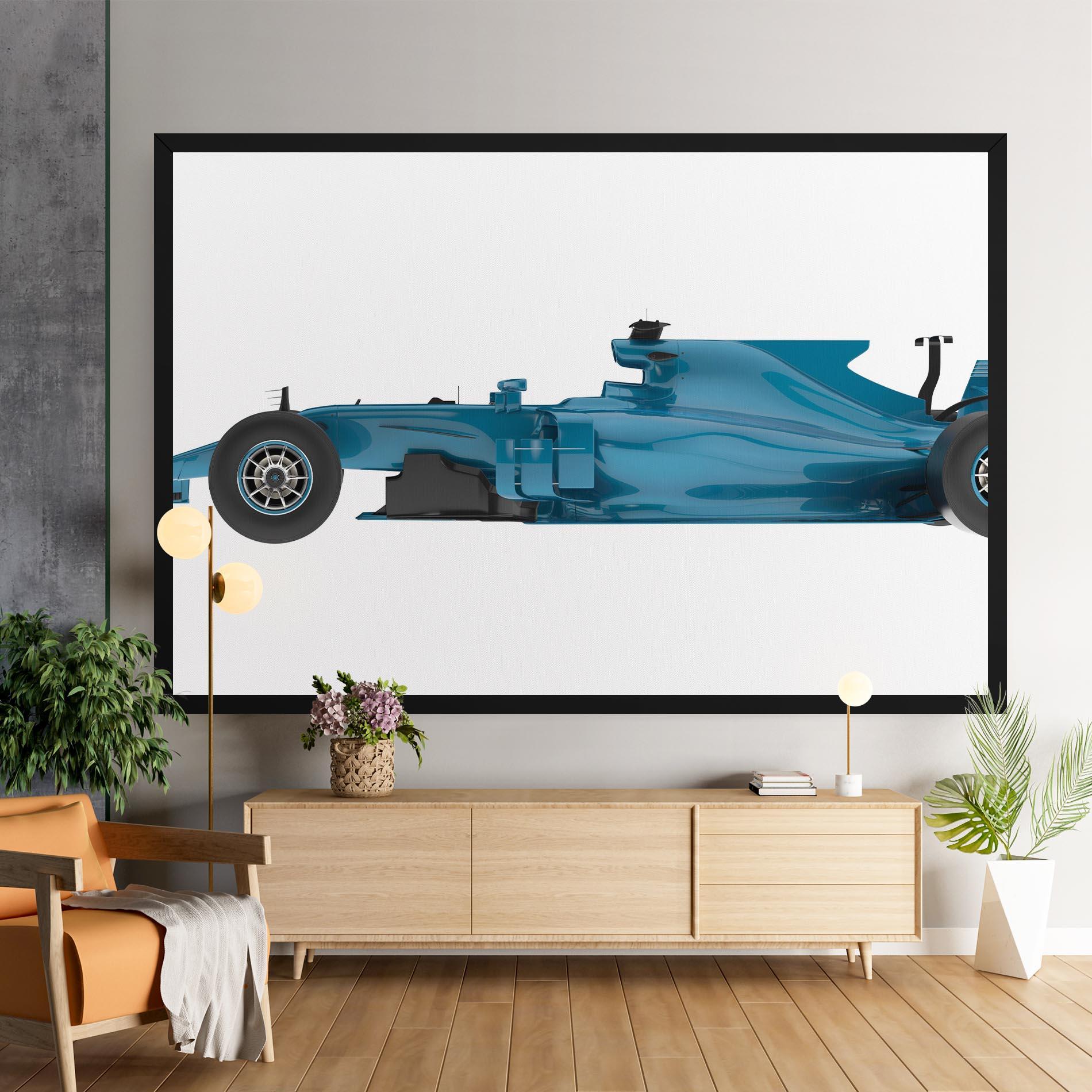 Obraz na Płótnie Blue F1 Toy mockup 9