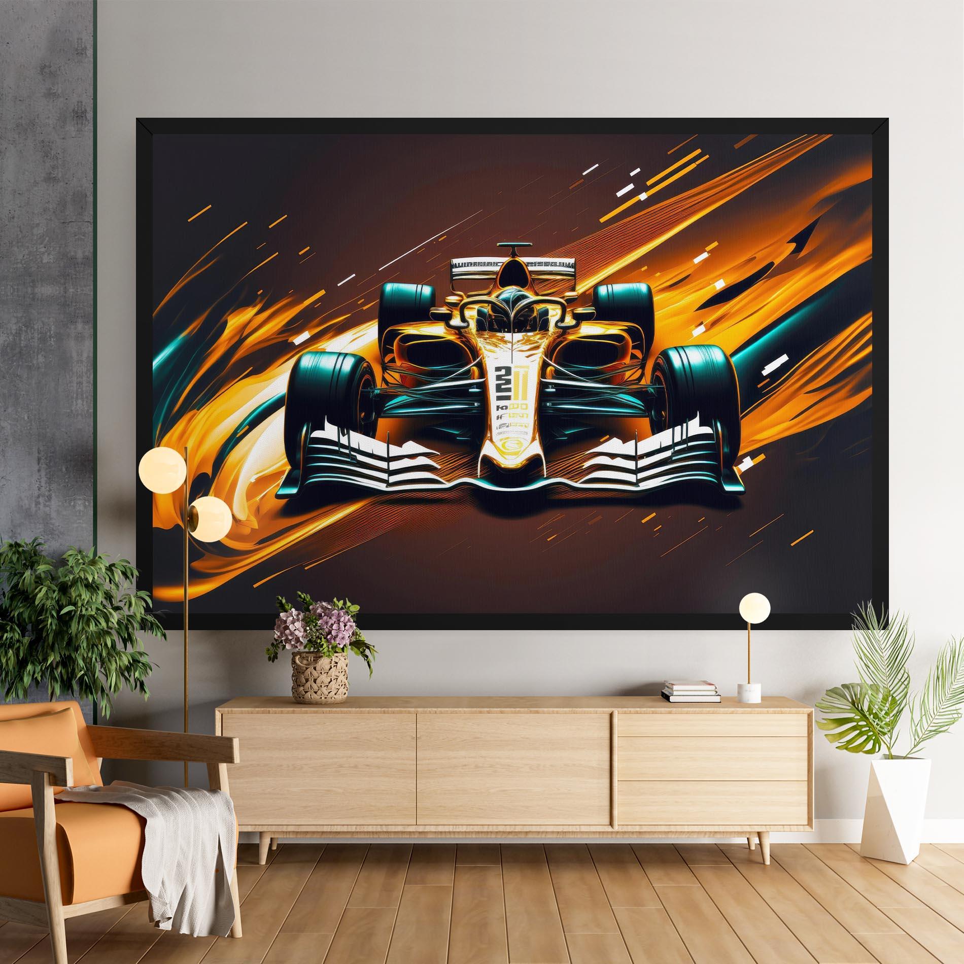 Obraz na Płótnie Orange Racing Car mockup 9