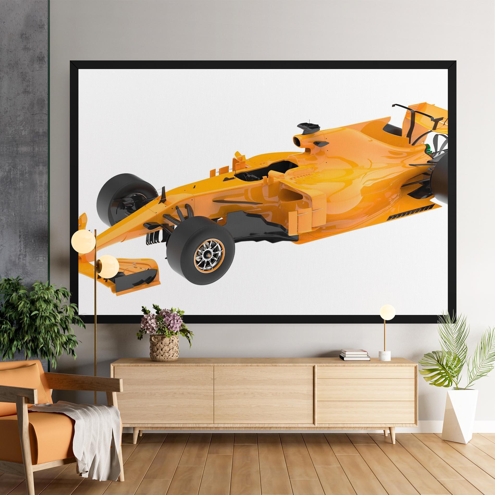 Obraz na Płótnie Yellow F1 Toy mockup 9