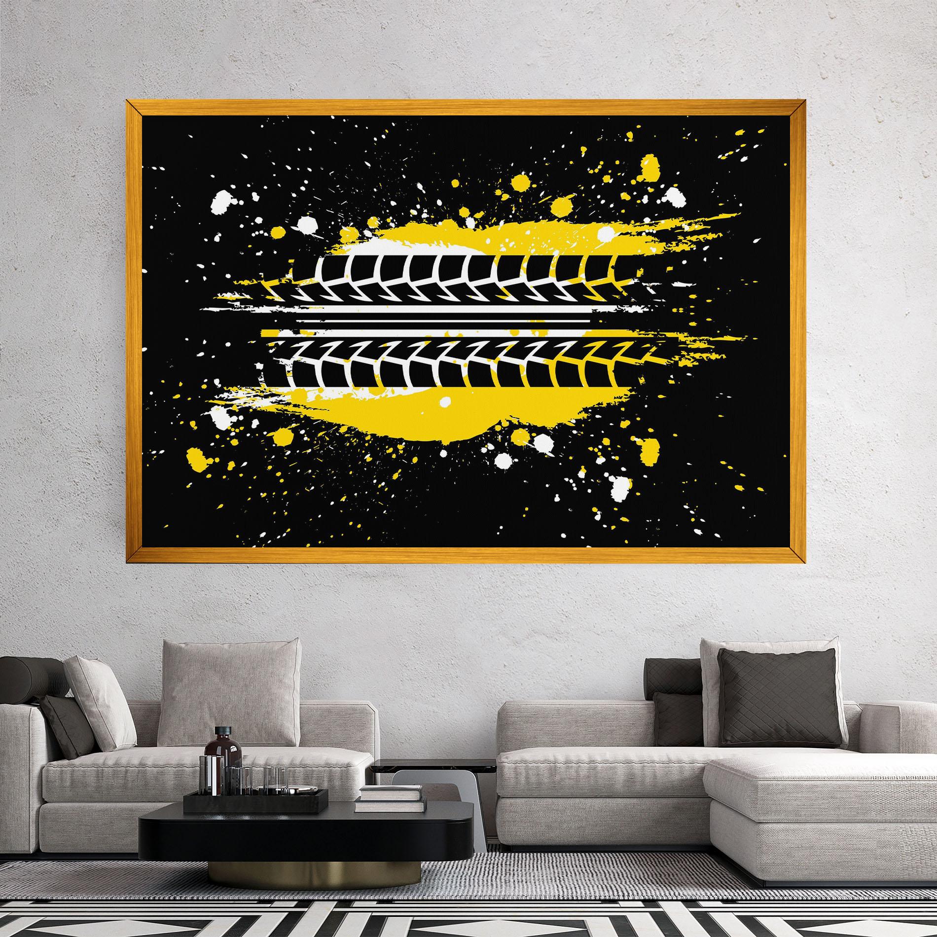 Obraz na Płótnie Yellow Traces mockup 2