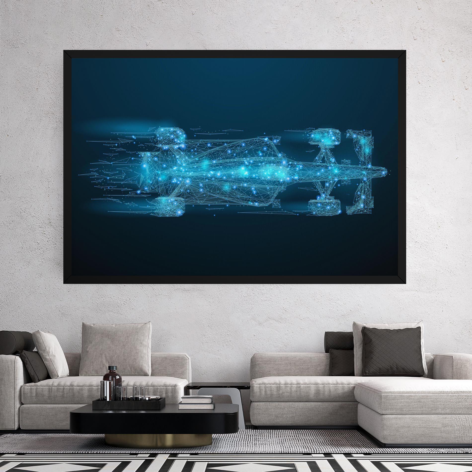 Obraz na Płótnie Blue Light F1 mockup 2