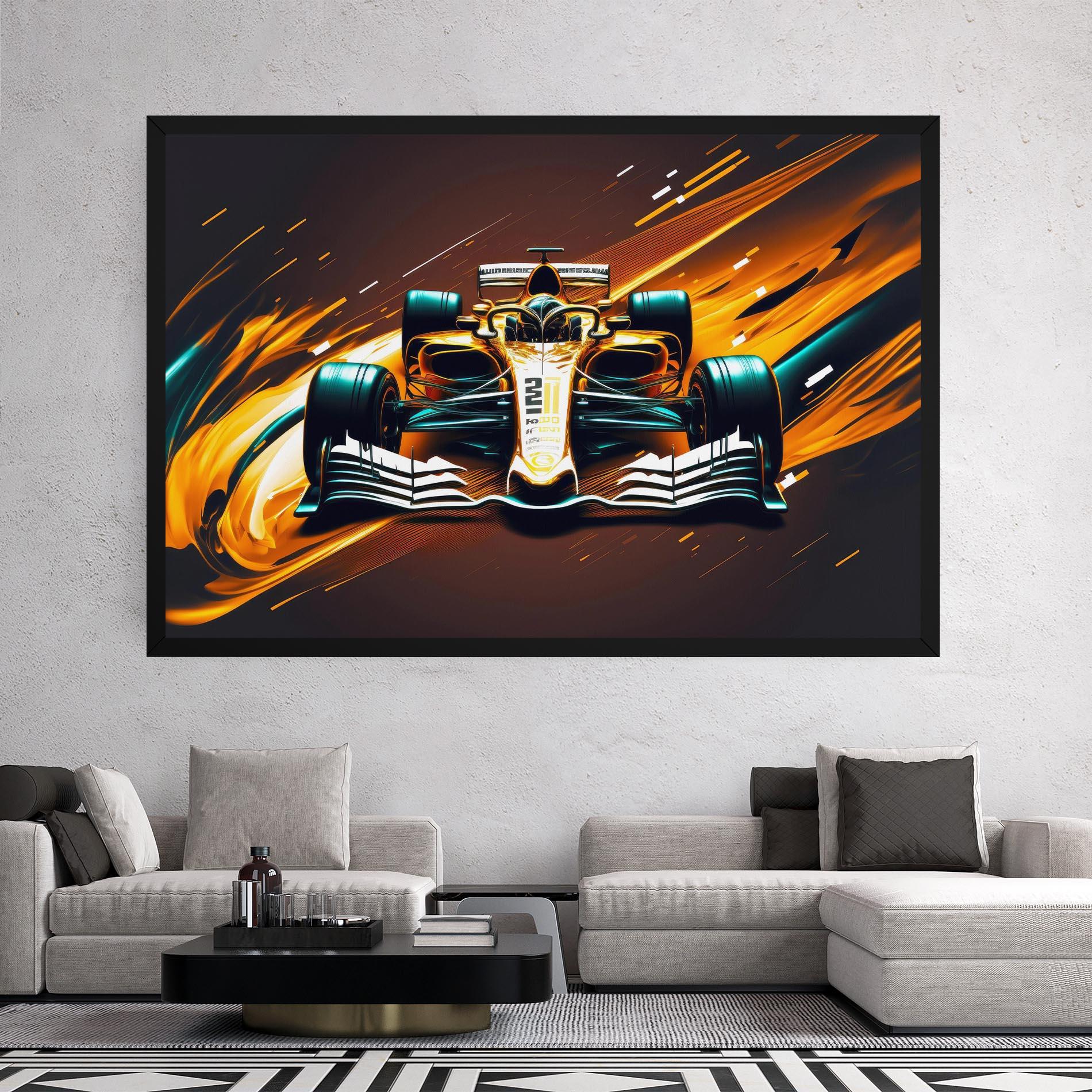 Obraz na Płótnie Orange Racing Car mockup 2