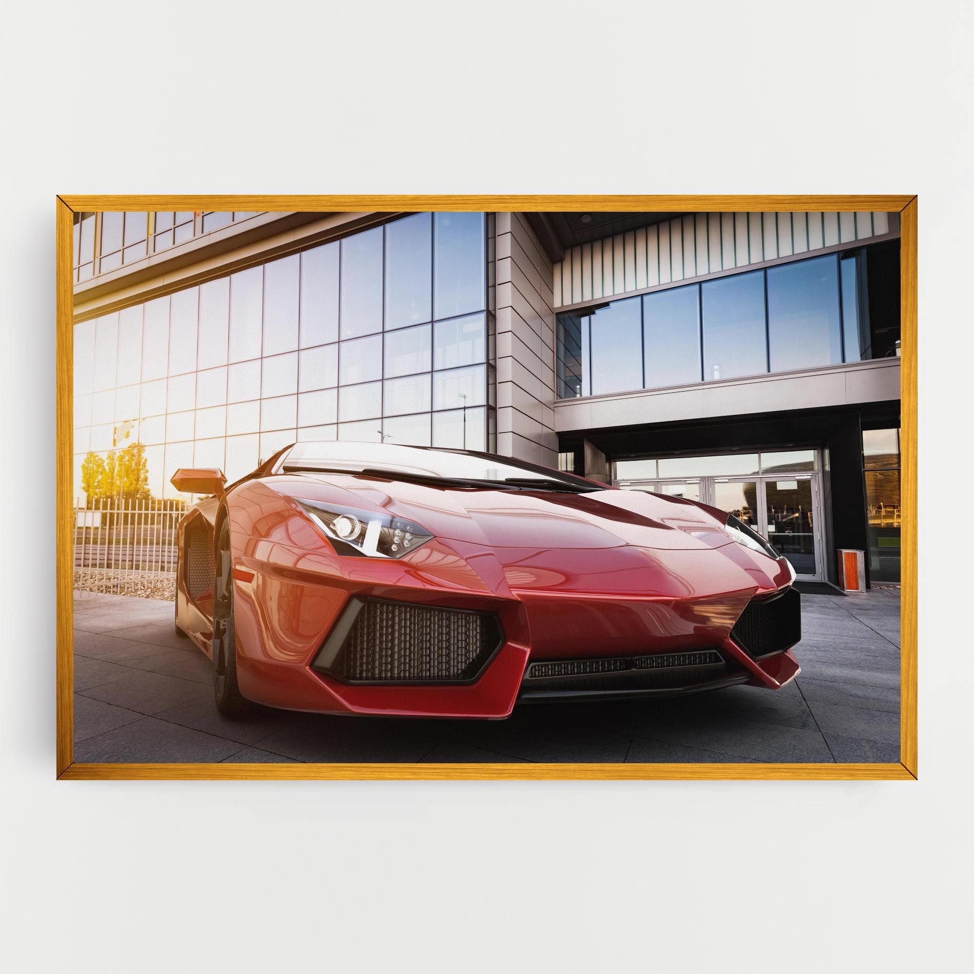 Red Lambo Outside mockup 0