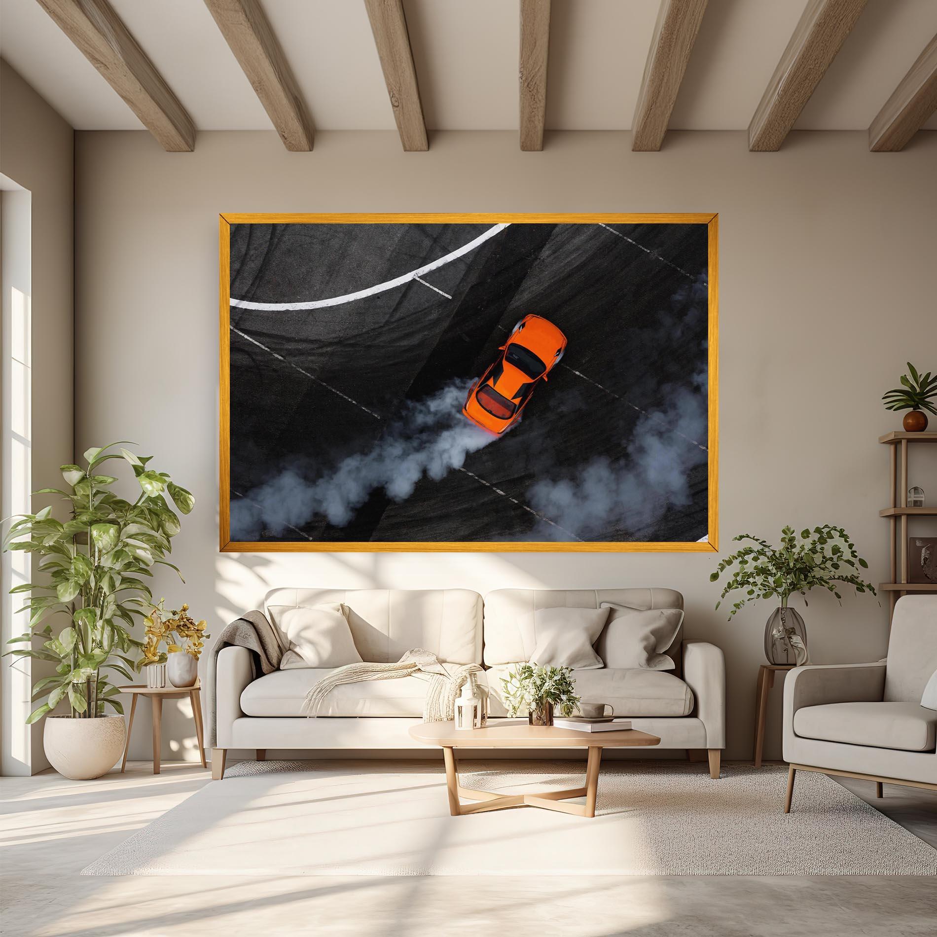 Obraz na Płótnie Orange Proche Drifting mockup 6