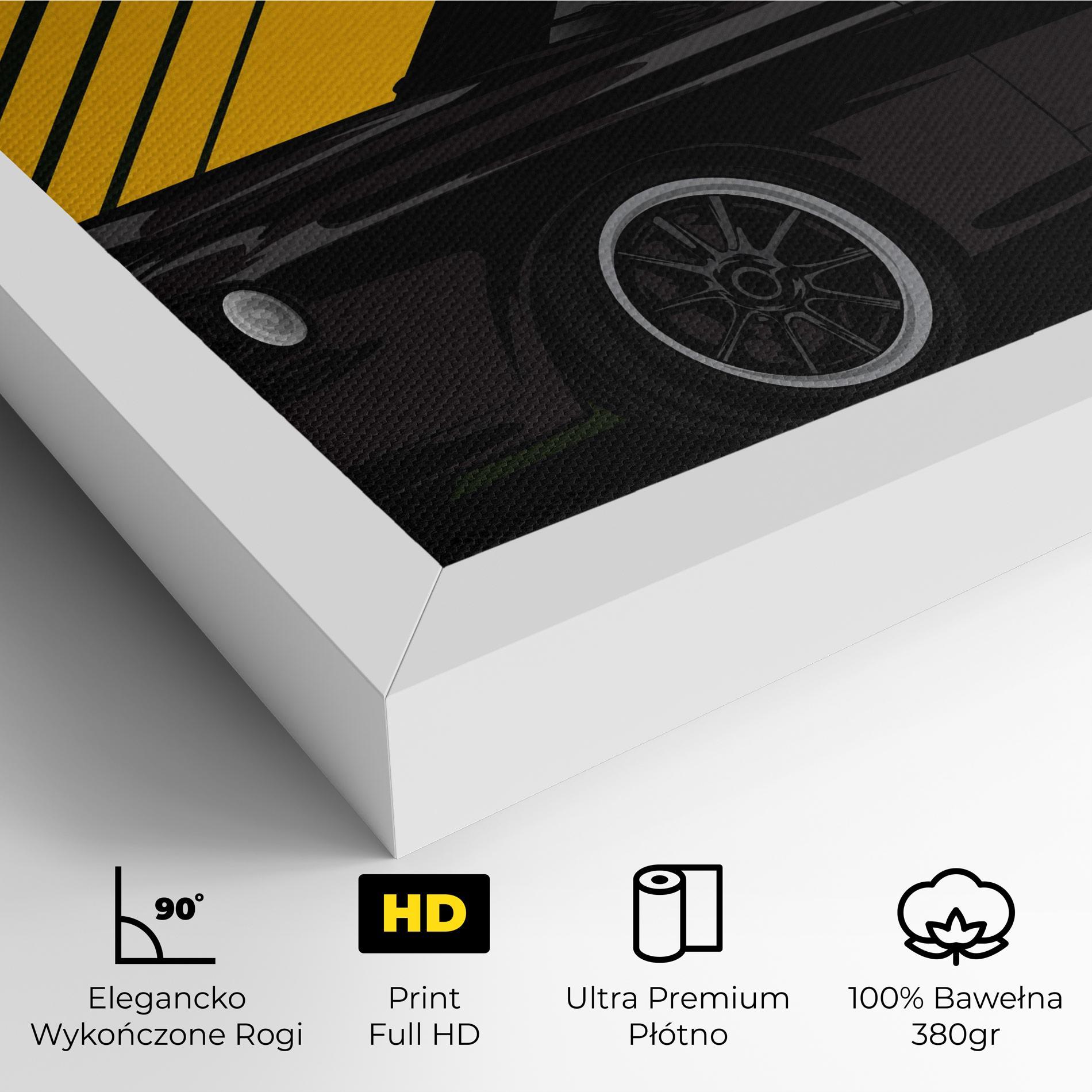 Obraz na Płótnie Black Car Sun mockup 4