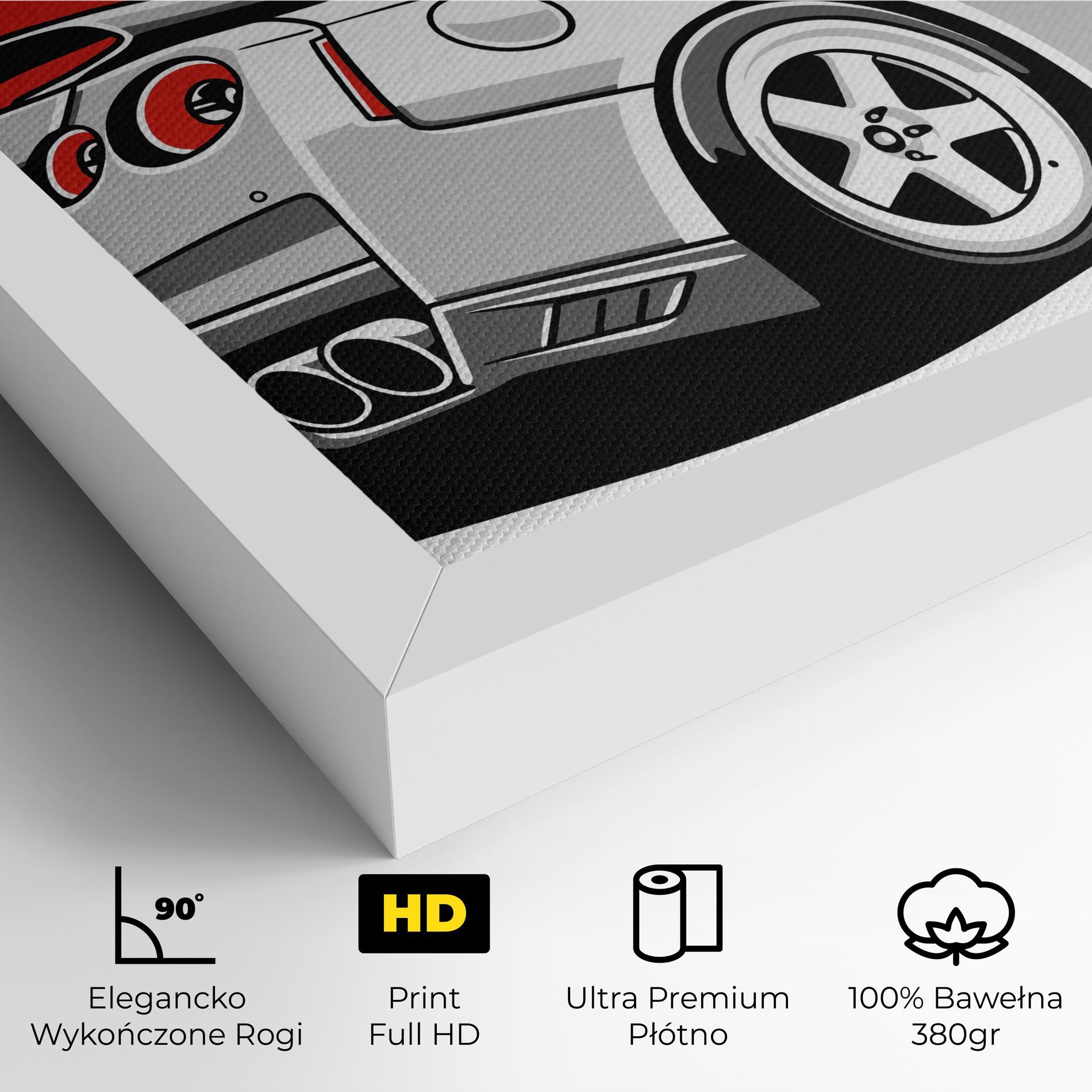 Obraz na Płótnie Grey Gtr Car mockup 4