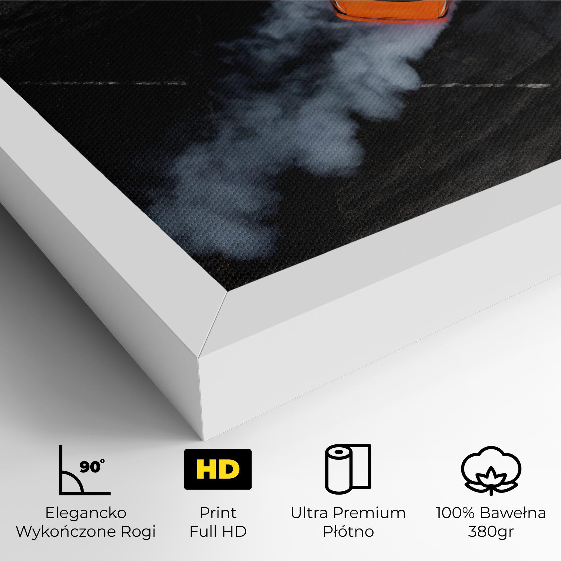 Obraz na Płótnie Orange Proche Drifting mockup 4