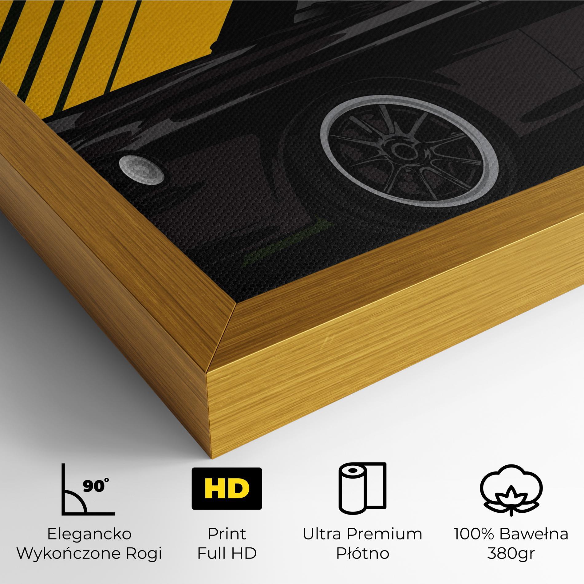 Obraz na Płótnie Black Car Sun mockup 4