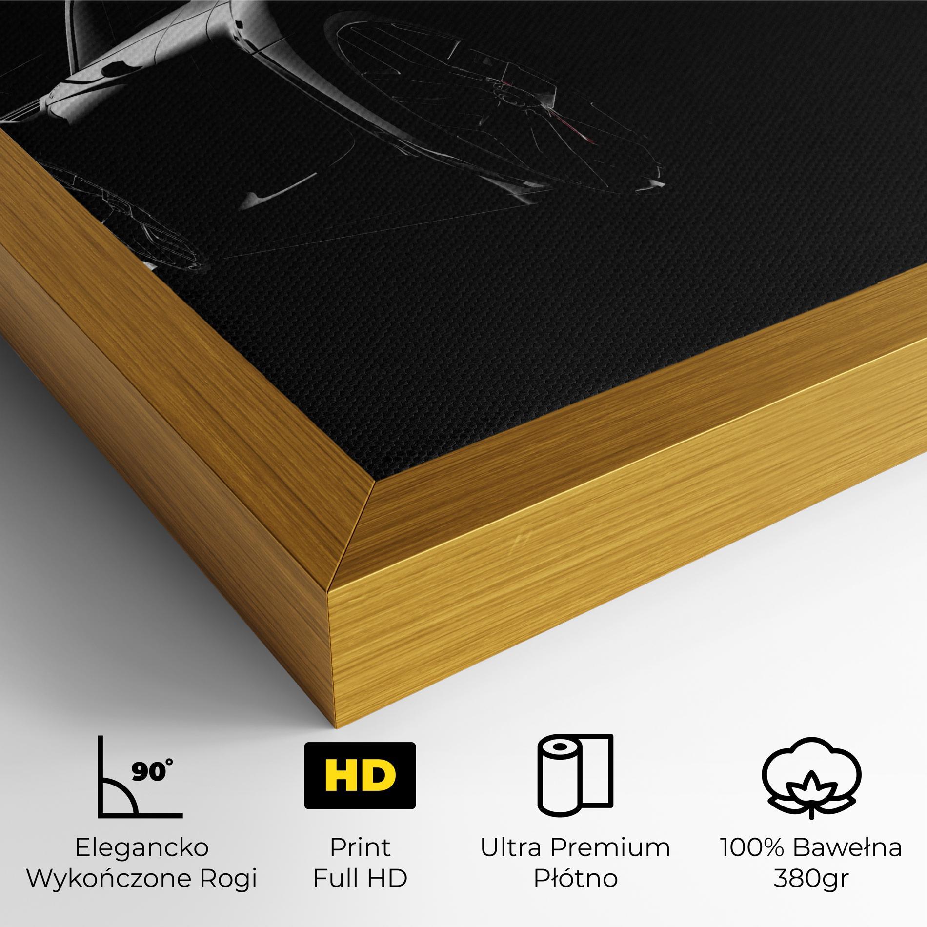 Obraz na Płótnie Black Hypercar Car mockup 4