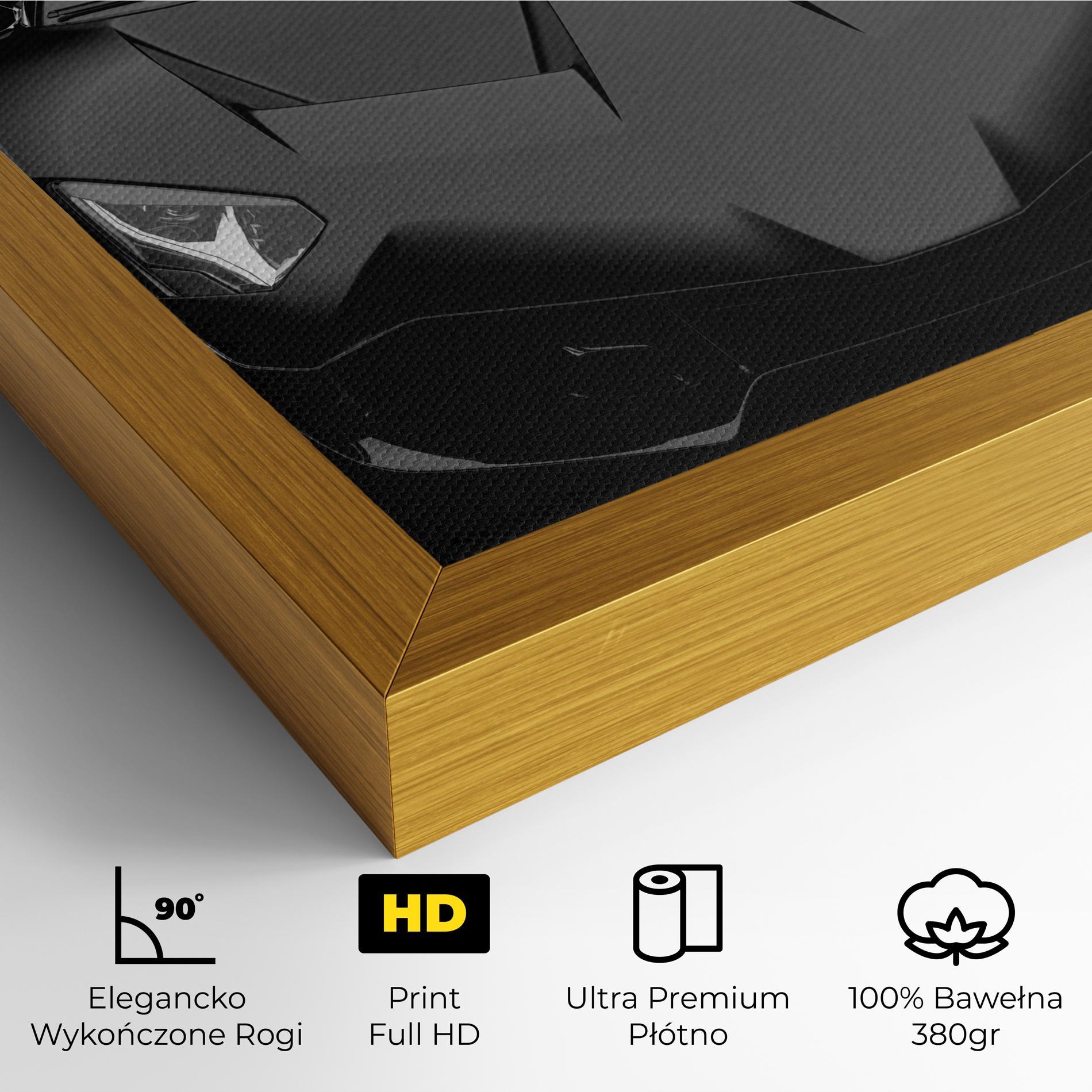 Obraz na Płótnie Black Matte Lambo mockup 4